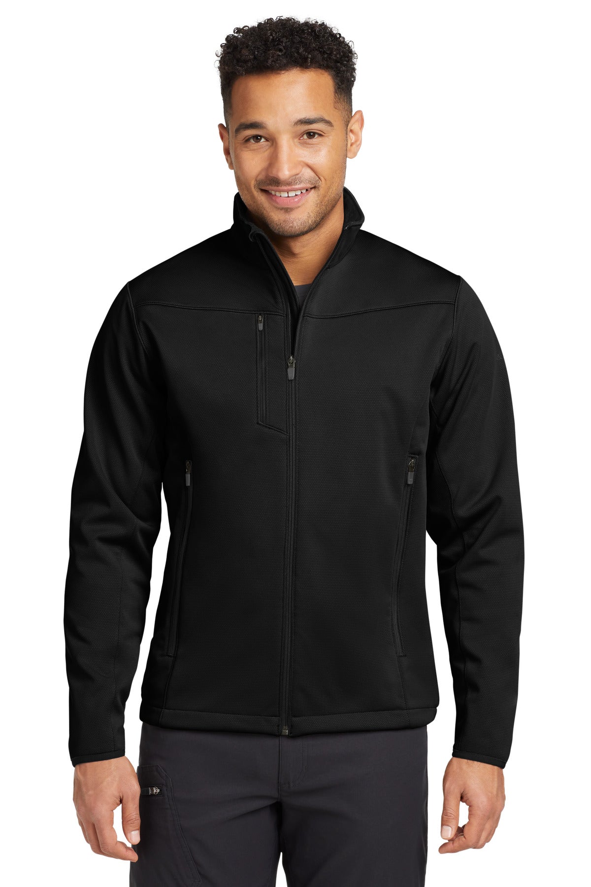 Eddie Bauer Weather-Resist Soft Shell Jacket. EB538 in Black