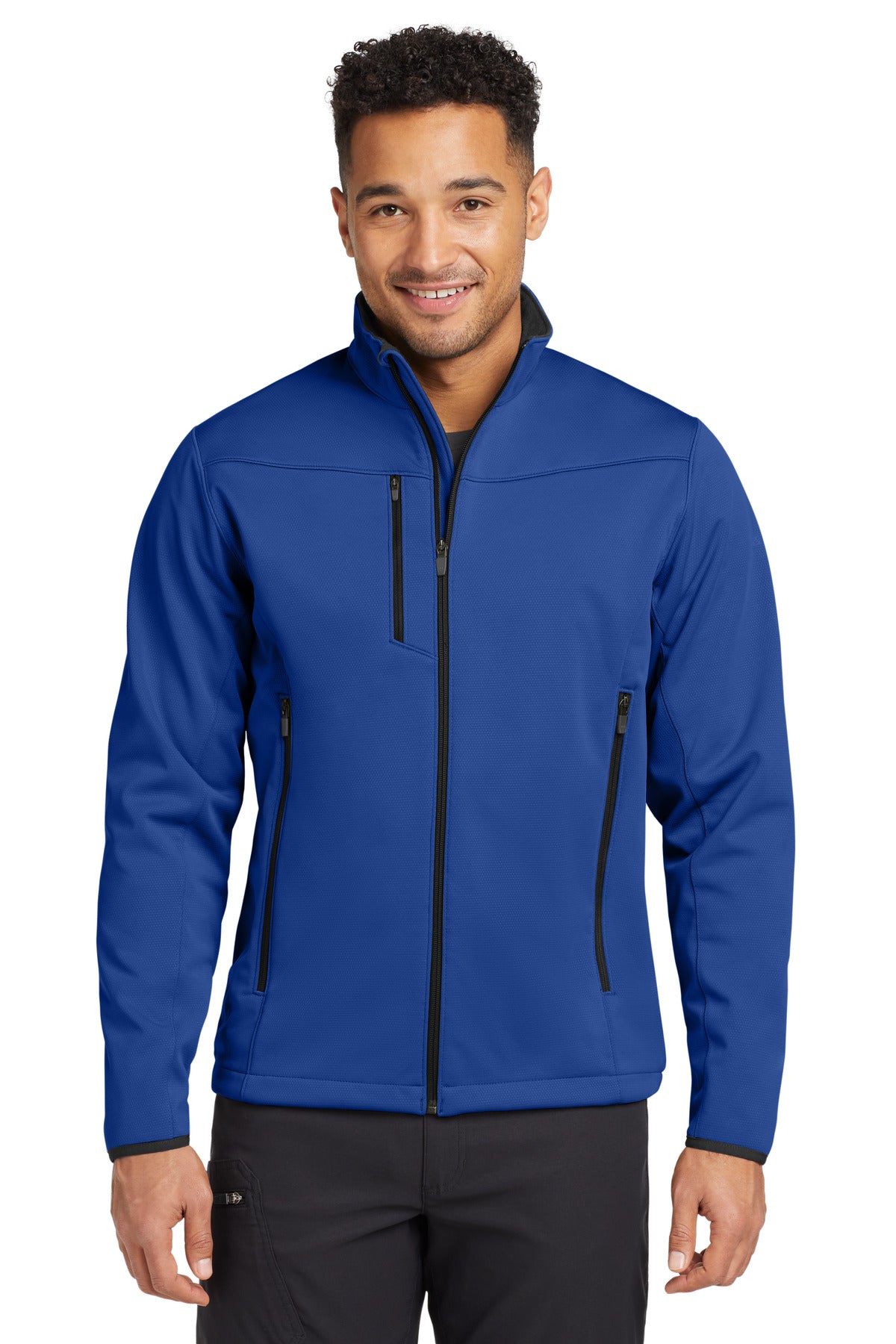Eddie Bauer Weather-Resist Soft Shell Jacket. EB538 in Cobalt Blue