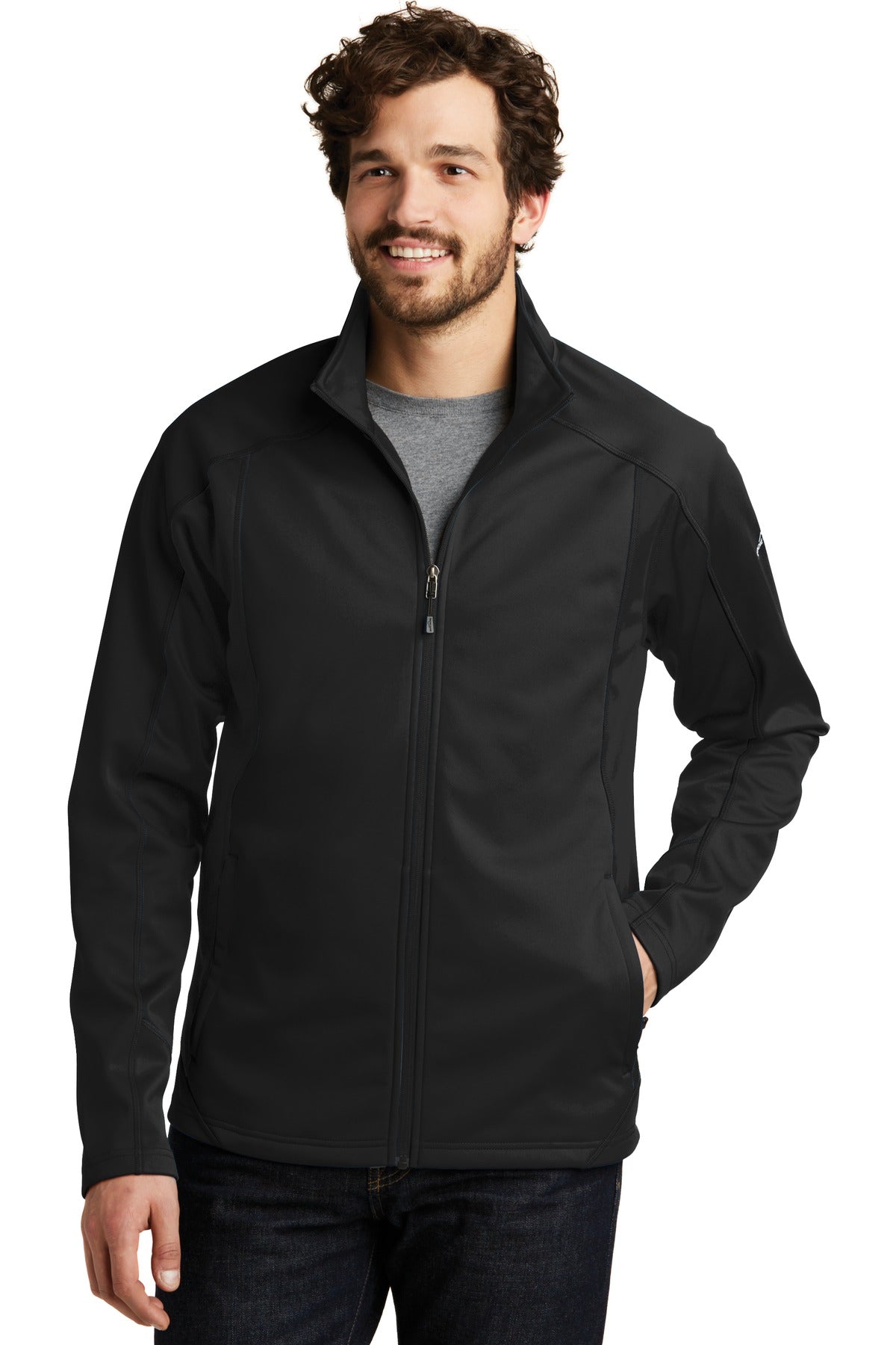 Eddie Bauer Trail Soft Shell Jacket. EB542 in Black/ Black