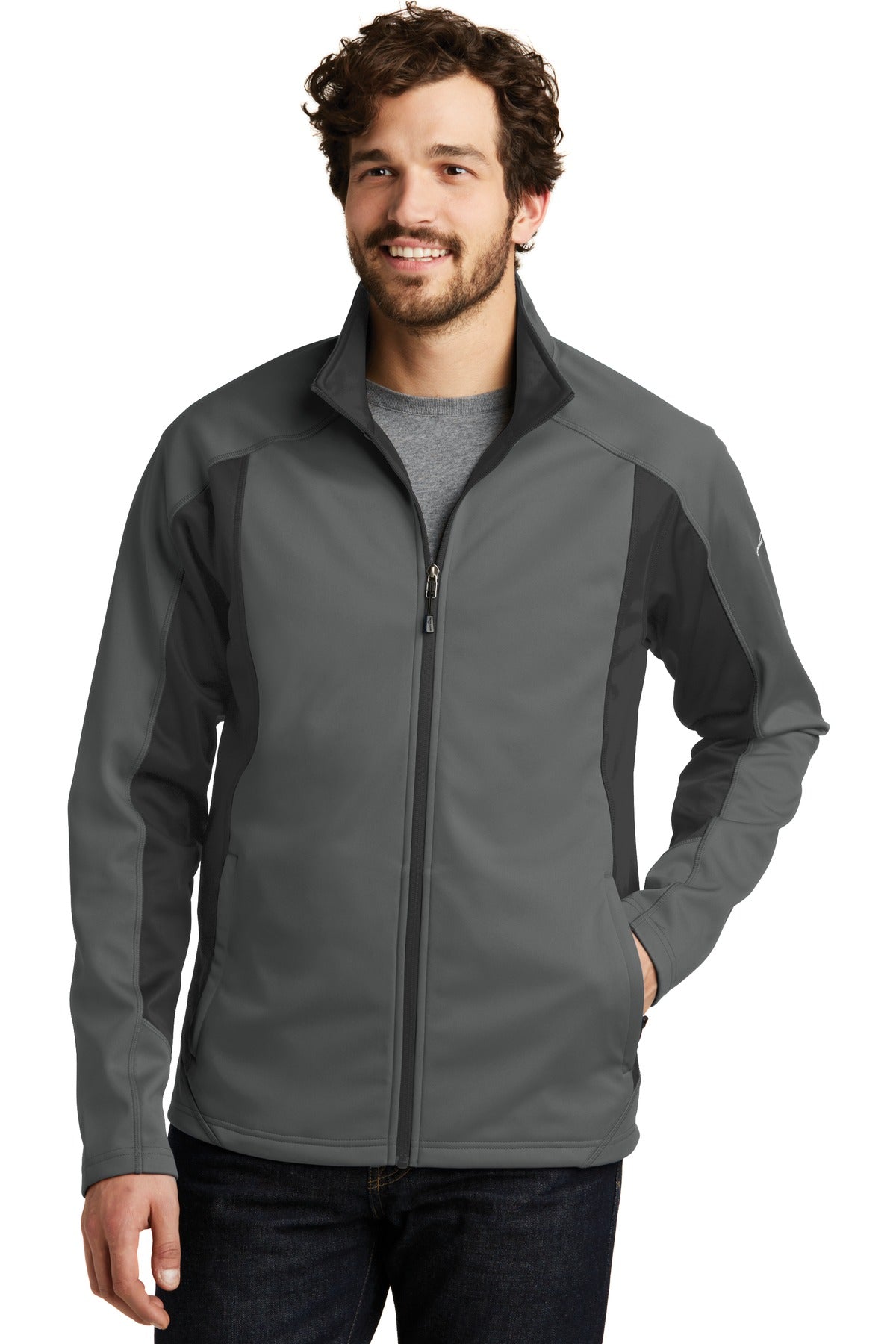 Eddie Bauer Trail Soft Shell Jacket. EB542 in Metal Grey/ Grey Steel