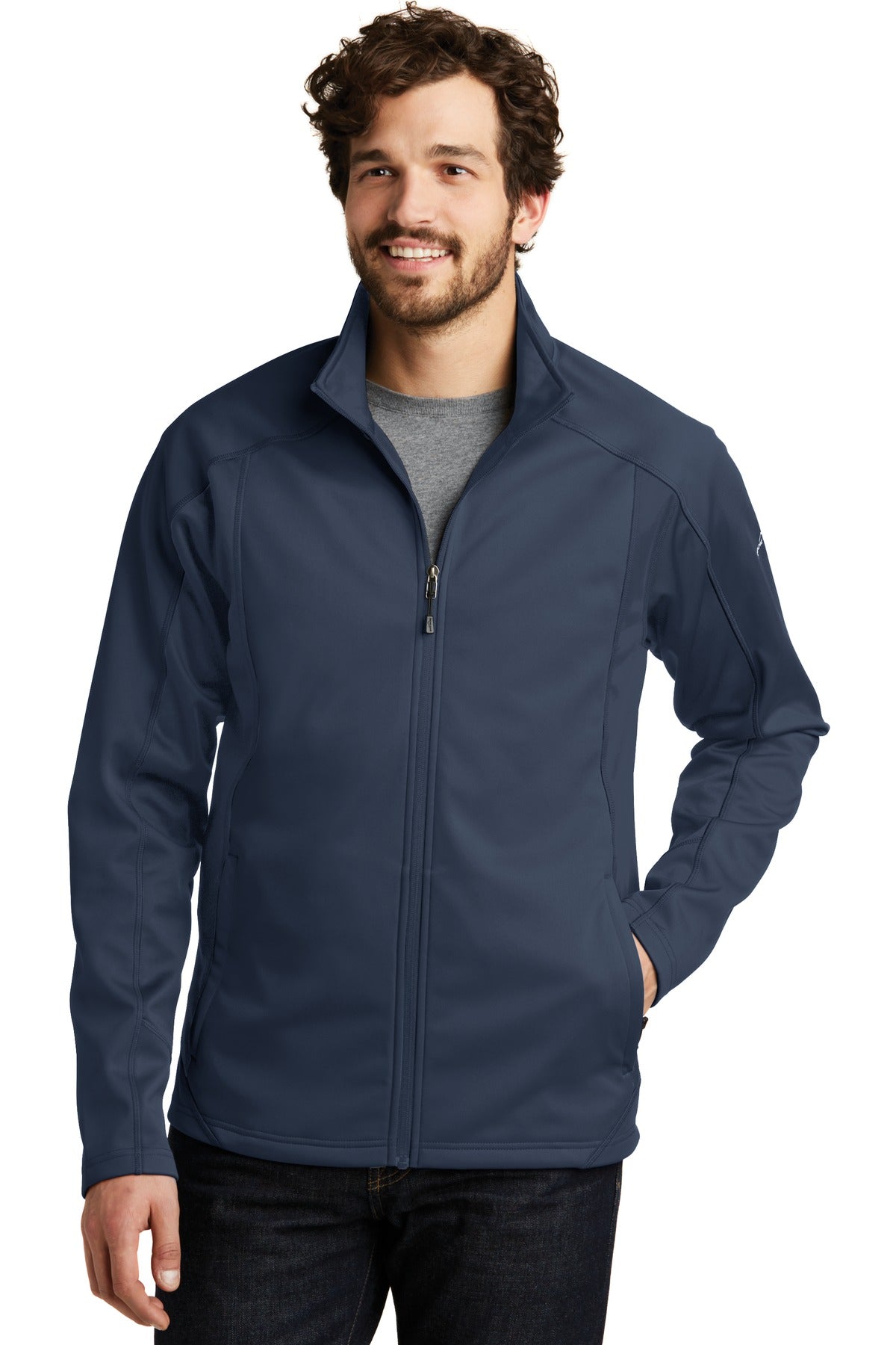 Eddie Bauer Trail Soft Shell Jacket. EB542 in River Blue Navy/ River Blue Navy