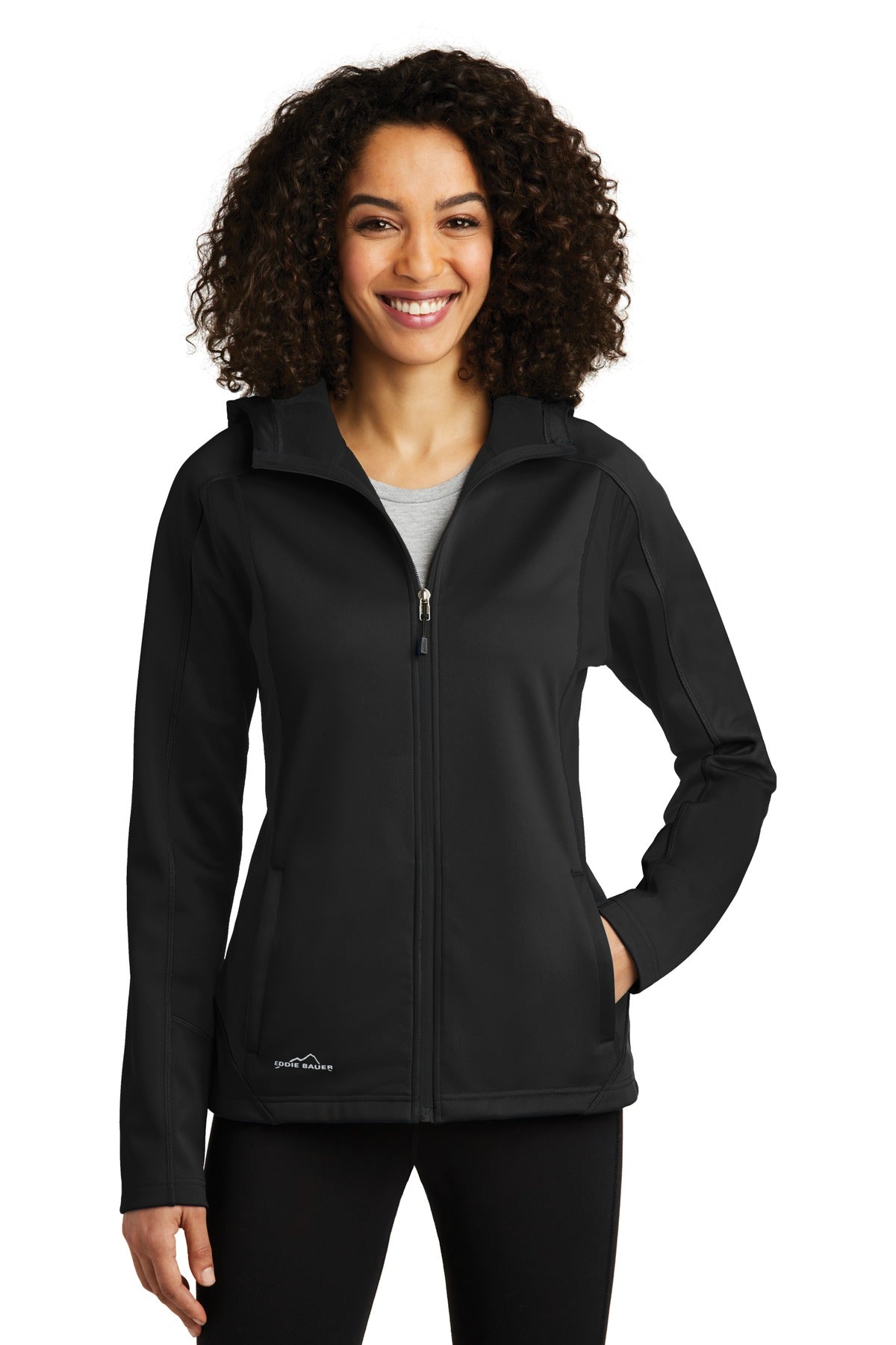 Eddie Bauer Women's Trail Soft Shell Jacket. EB543 in Black/ Black