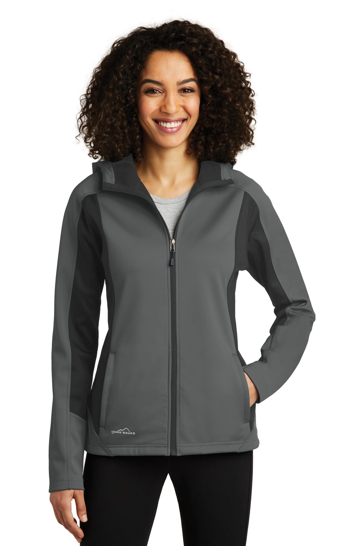 Eddie Bauer Women's Trail Soft Shell Jacket. EB543 in Metal Grey/ Grey Steel