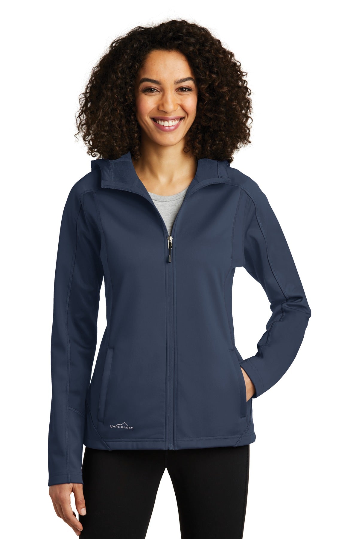 Eddie Bauer Women's Trail Soft Shell Jacket. EB543 in River Blue Navy/ River Blue Navy
