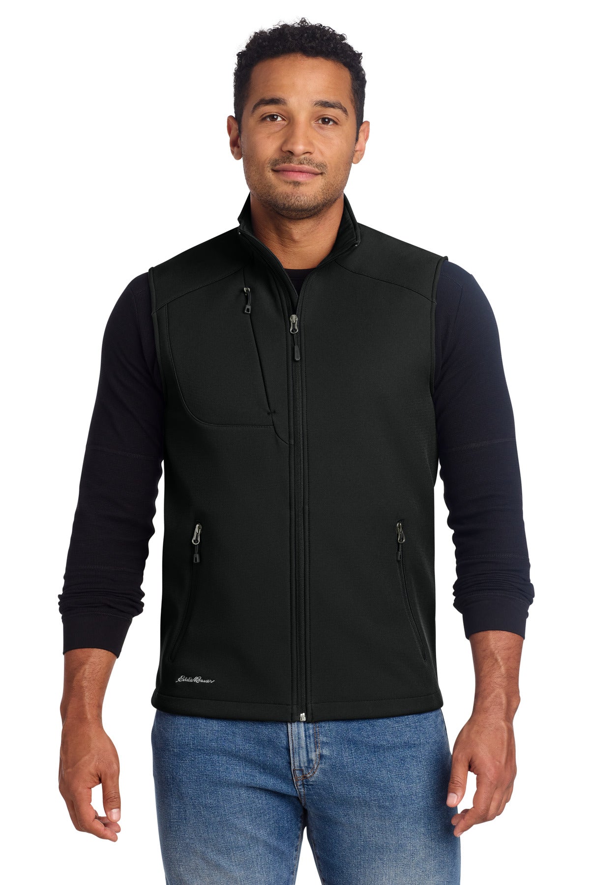 Eddie Bauer Stretch Soft Shell Vest EB546 in Deep Black