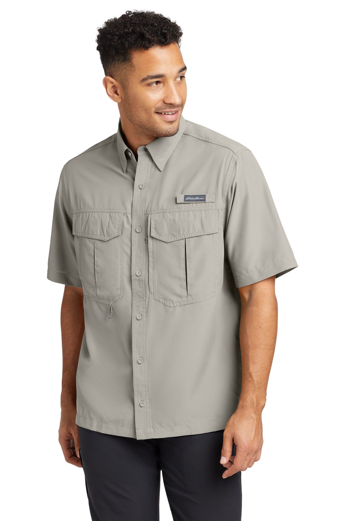 Eddie Bauer Short Sleeve Performance Fishing Shirt EB602 in Driftwood