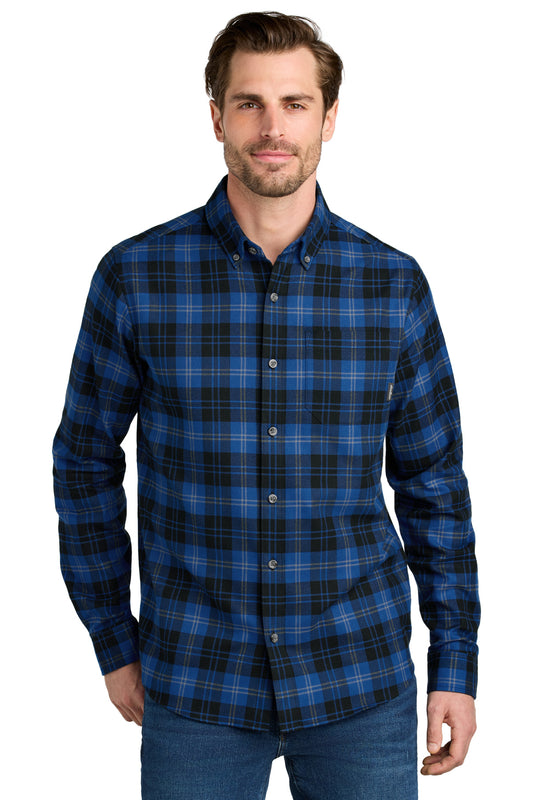 Eddie Bauer Long Sleeve Favorite Flannel Plaid Shirt EB610 in Cobalt Tartan