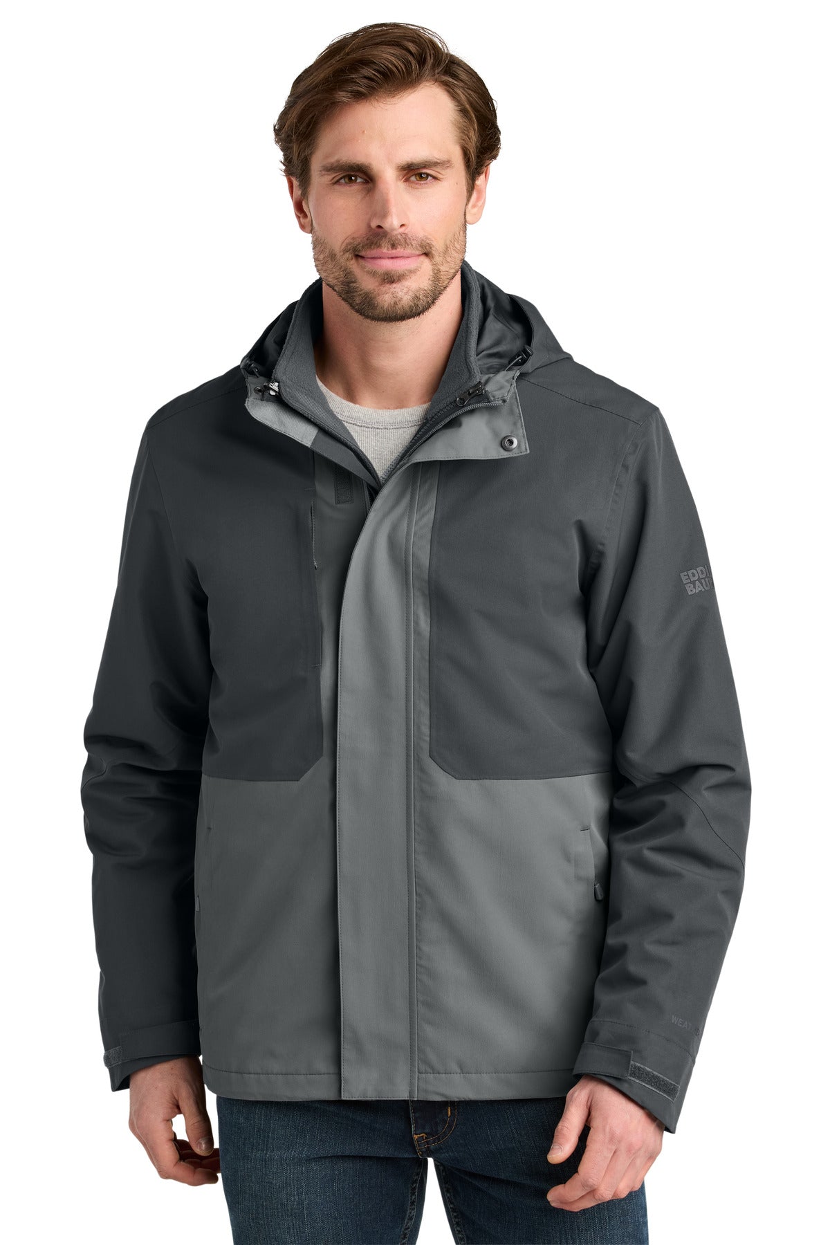 Eddie Bauer WeatherEdge Ridge 3-in-1 Jacket EB658 in Grey Steel/ Metal Grey