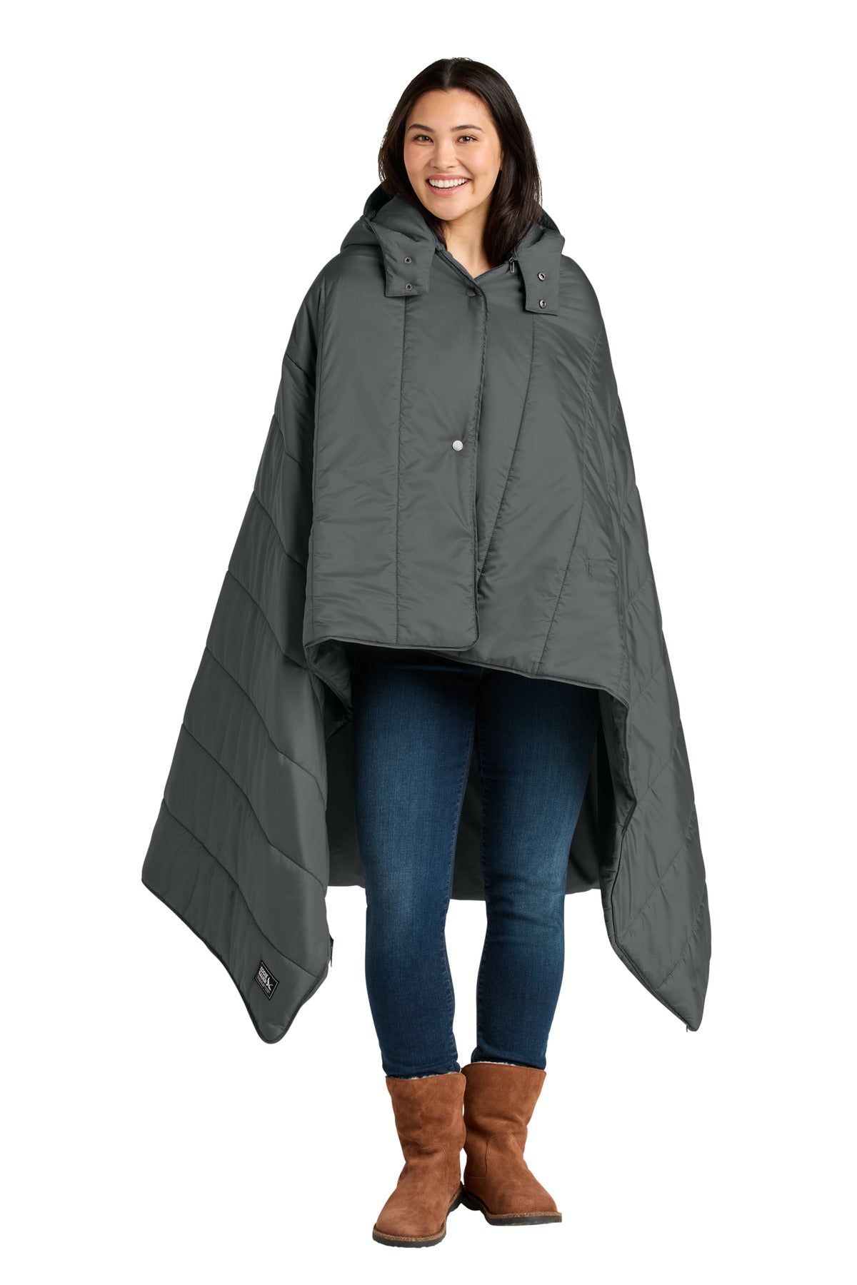 Eddie Bauer Puffy Camp Poncho EB755 in Metal Grey
