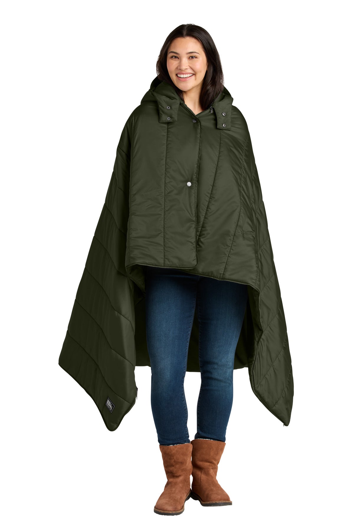 Eddie Bauer Puffy Camp Poncho EB755 in Olive Green