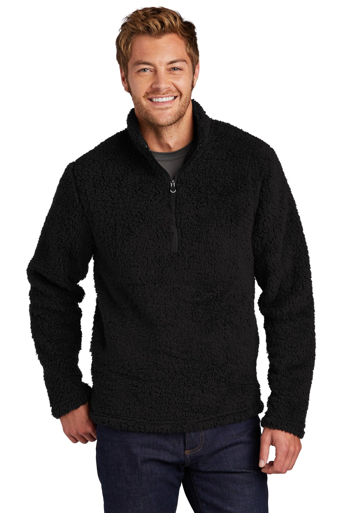 Port Authority  Cozy 1/4-Zip Fleece F130 in Black