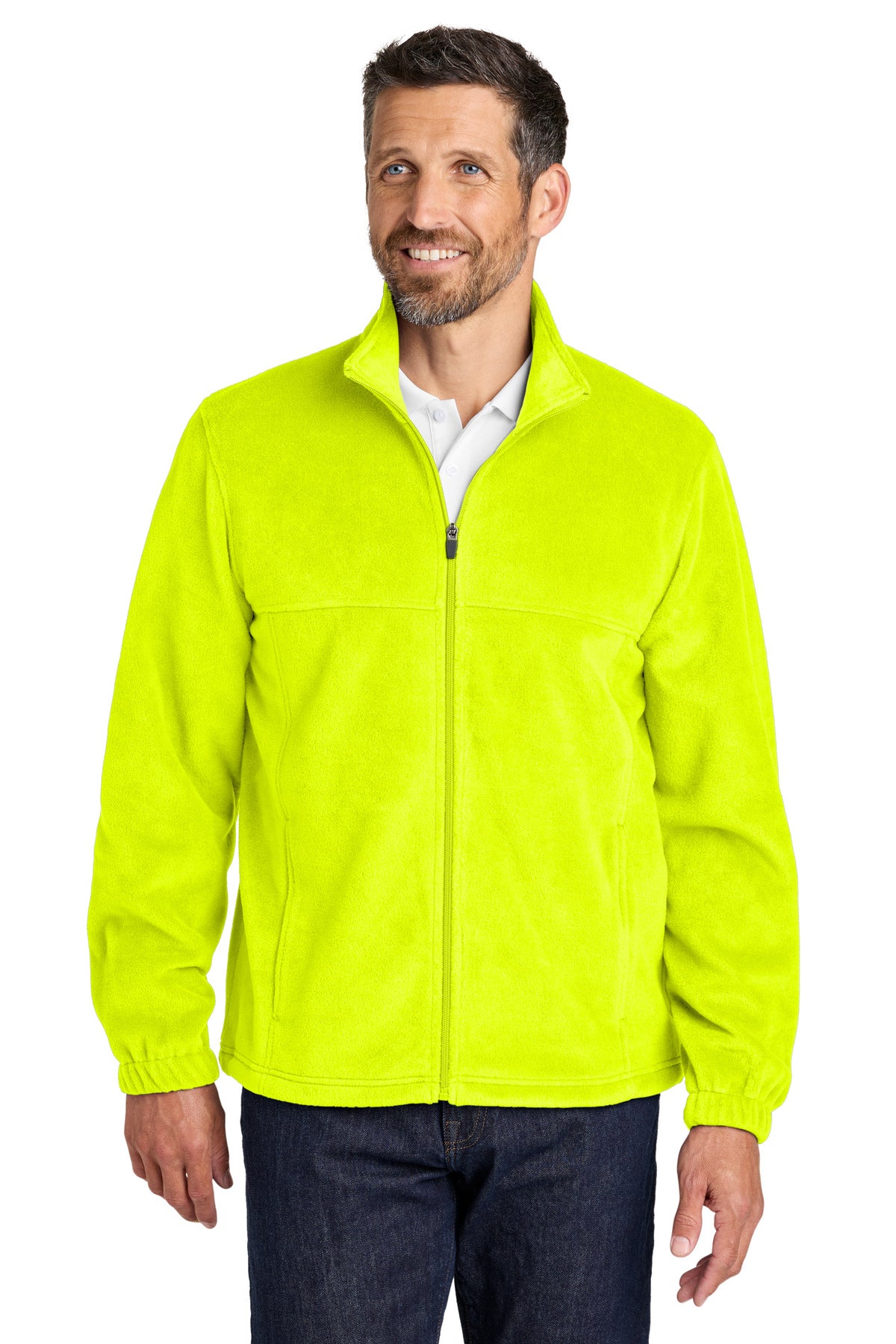 Port Authority Plush Fleece Full-Zip Jacket F190 in S. Yellow