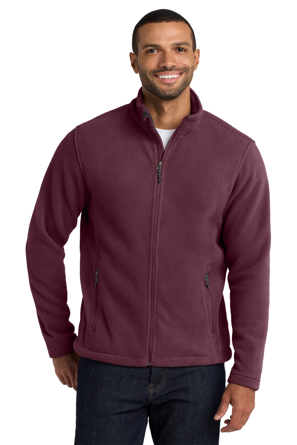 Port Authority Value Fleece Jacket. F217 in Maroon