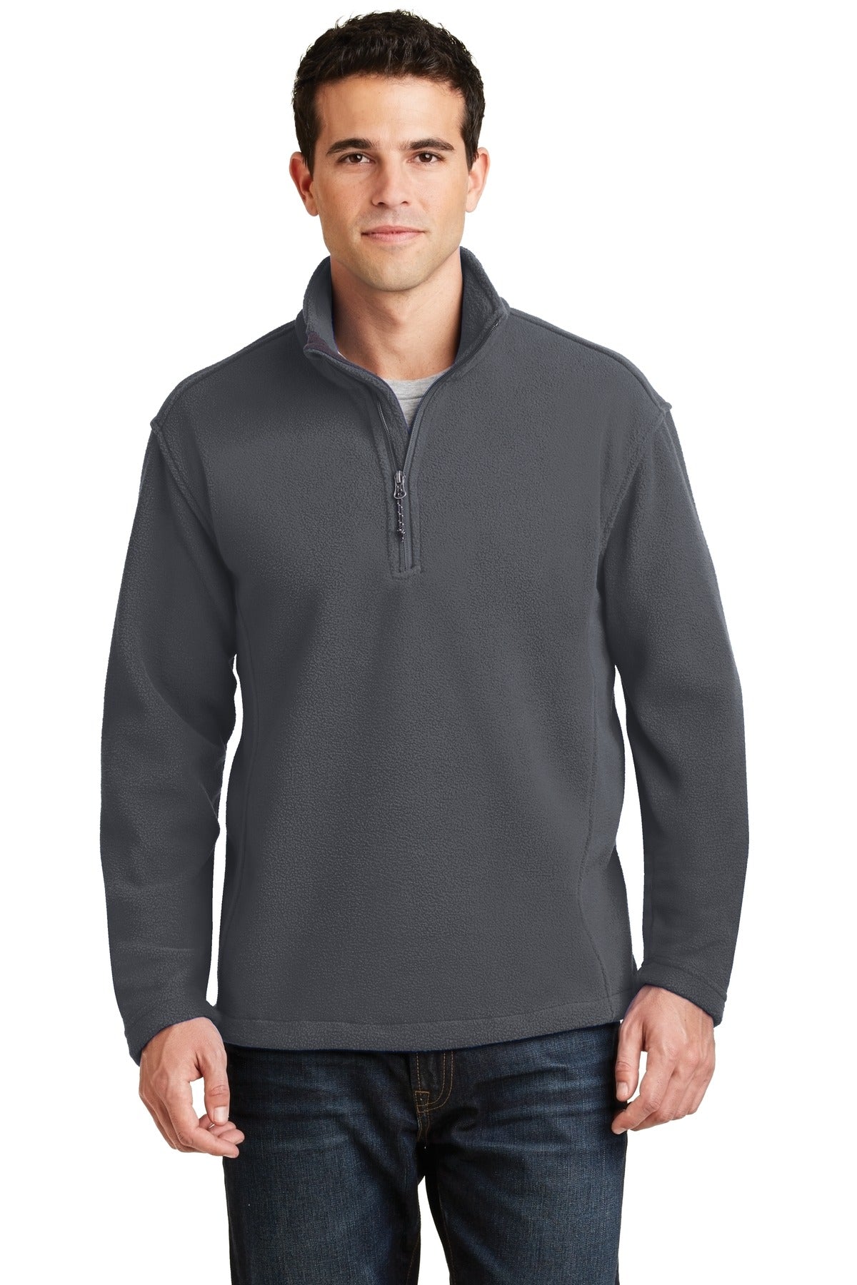 Port Authority Value Fleece 1/4-Zip Pullover. F218 in Iron Grey