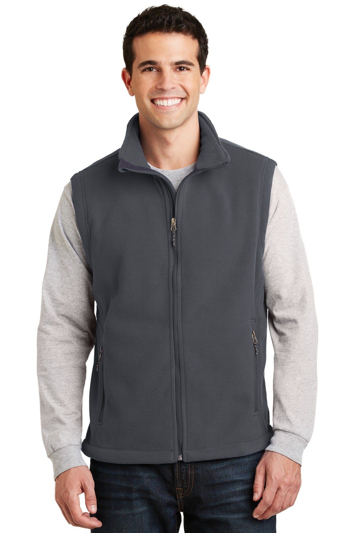 Port Authority Value Fleece Vest. F219 in Iron Grey