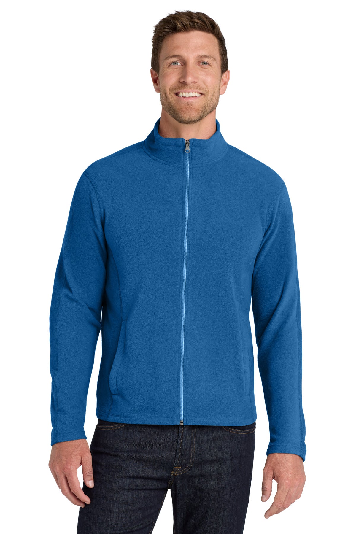 Port Authority Microfleece Jacket. F223 in Light Royal