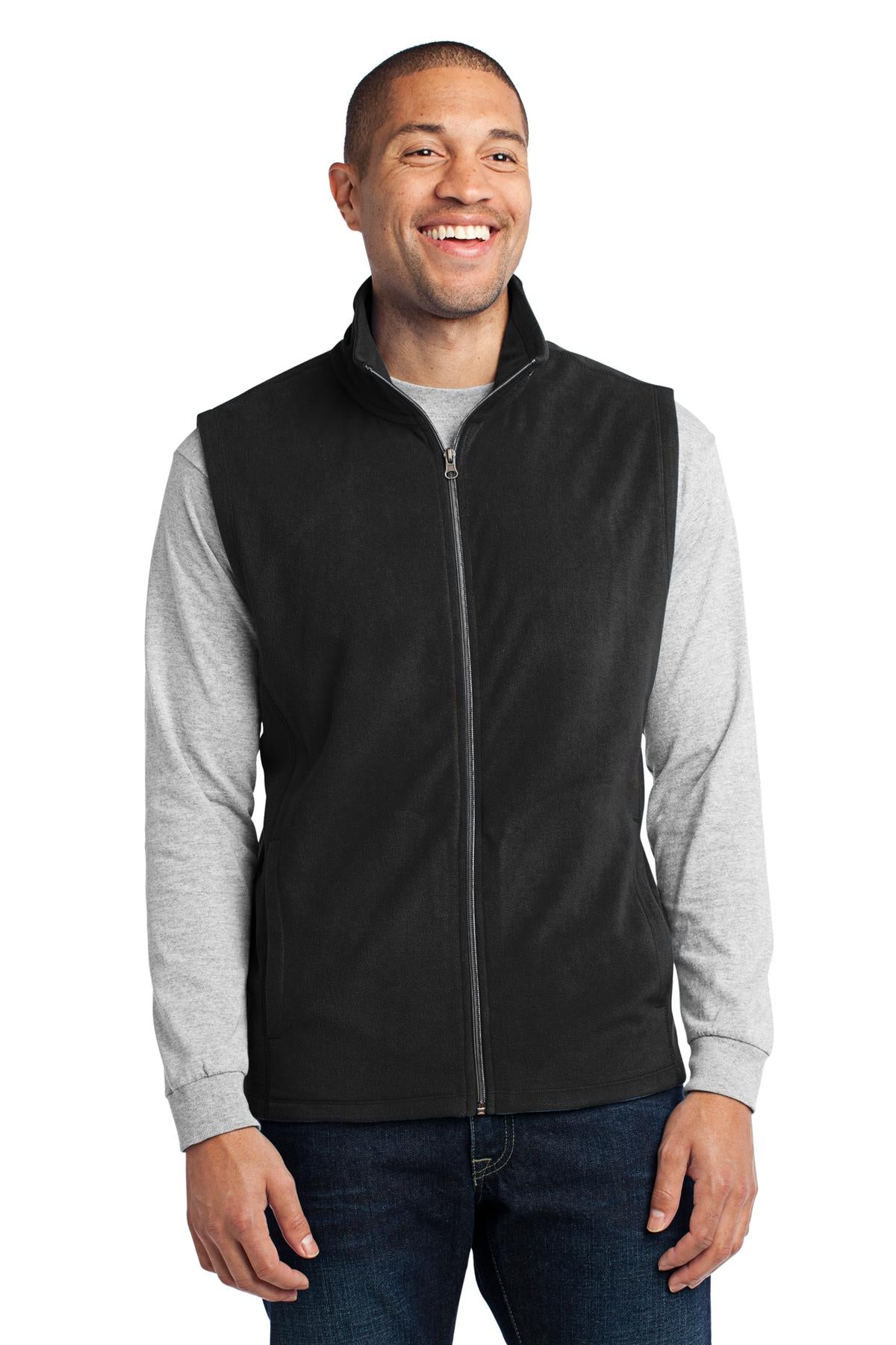 Port Authority Microfleece Vest. F226 in Black