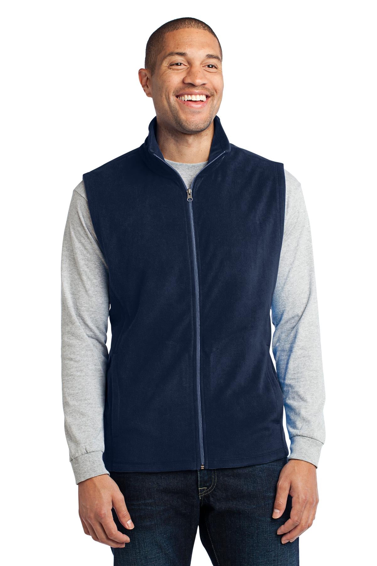 Port Authority Microfleece Vest. F226 in True Navy