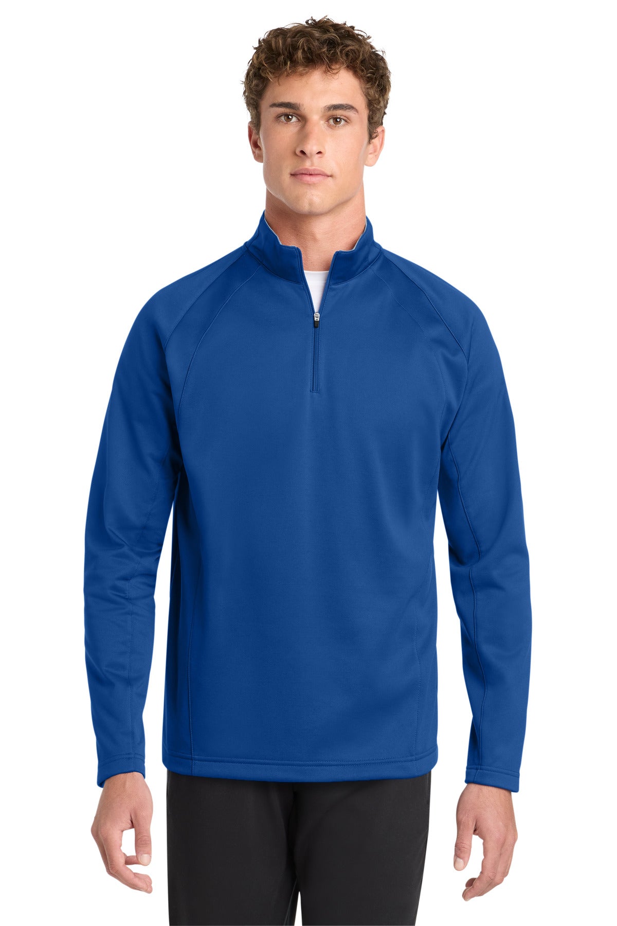 Sport-Tek Sport-Wick Fleece 1/4-Zip Pullover.  F243 in True Royal/ Silver