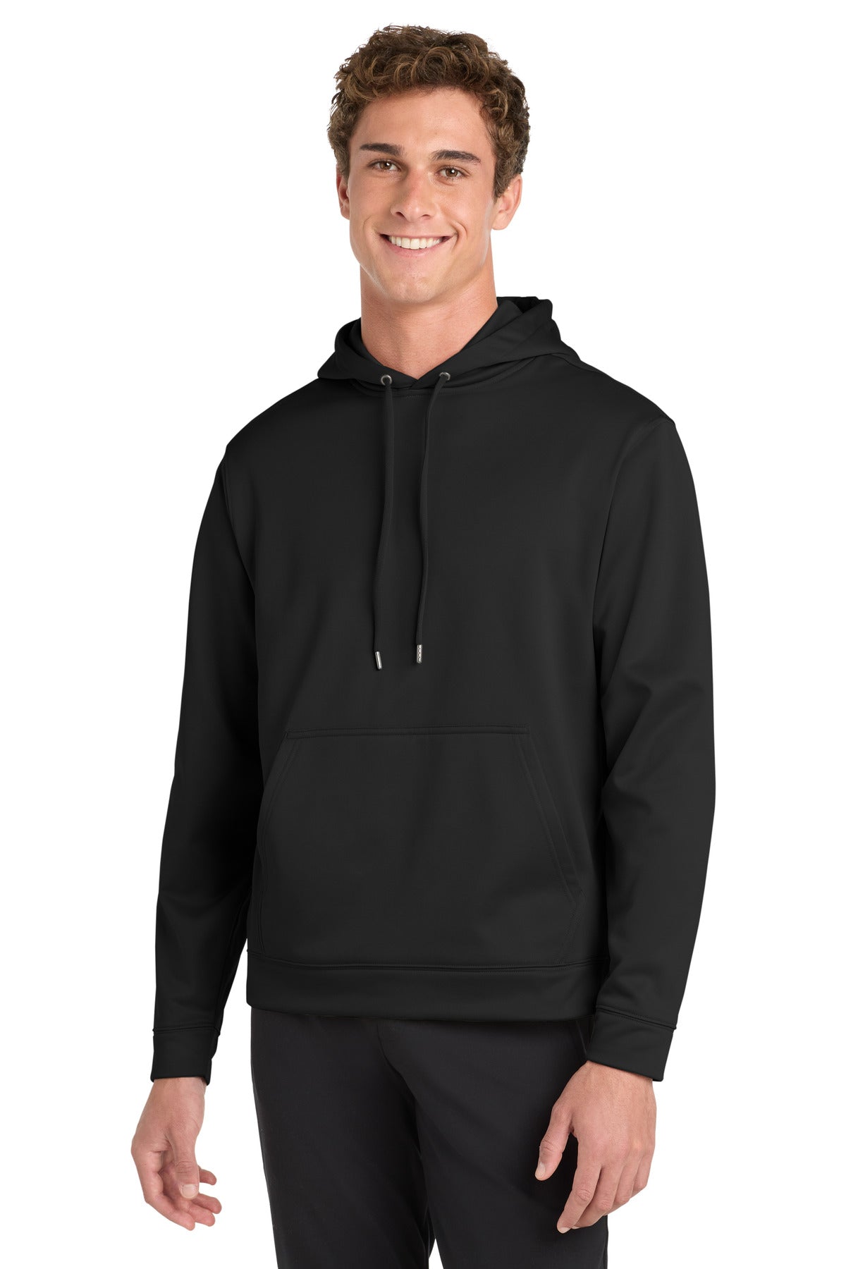 Sport-Tek Sport-Wick Fleece Hooded Pullover.  F244 in Black