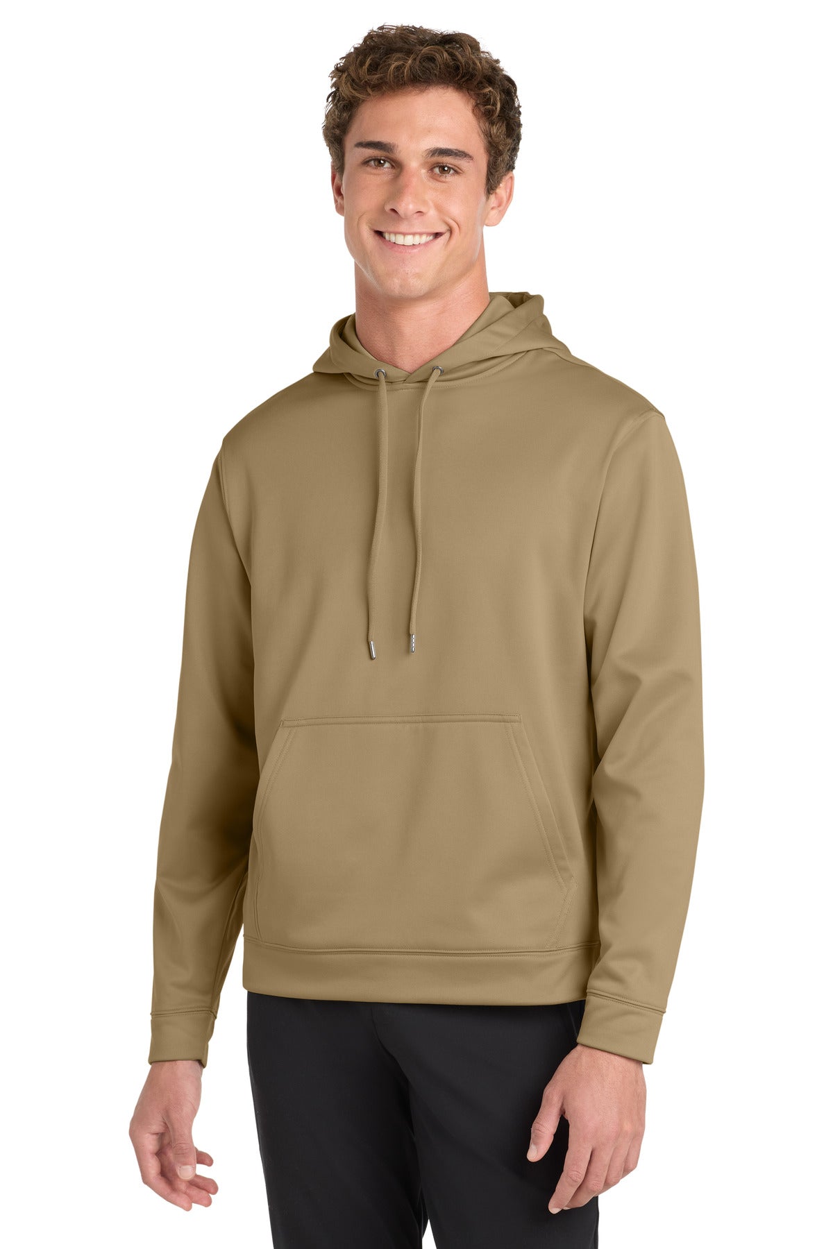 Sport-Tek Sport-Wick Fleece Hooded Pullover.  F244 in Coyote Brown