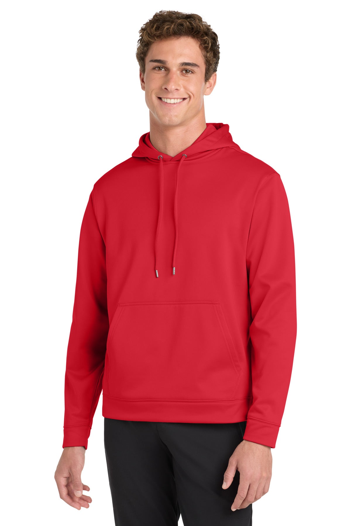 Sport-Tek Sport-Wick Fleece Hooded Pullover.  F244 in Deep Red