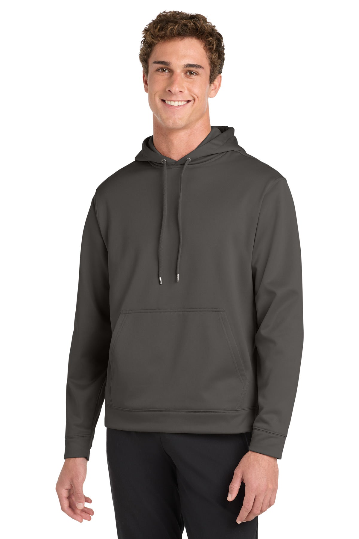 Sport-Tek Sport-Wick Fleece Hooded Pullover.  F244 in Iron Grey