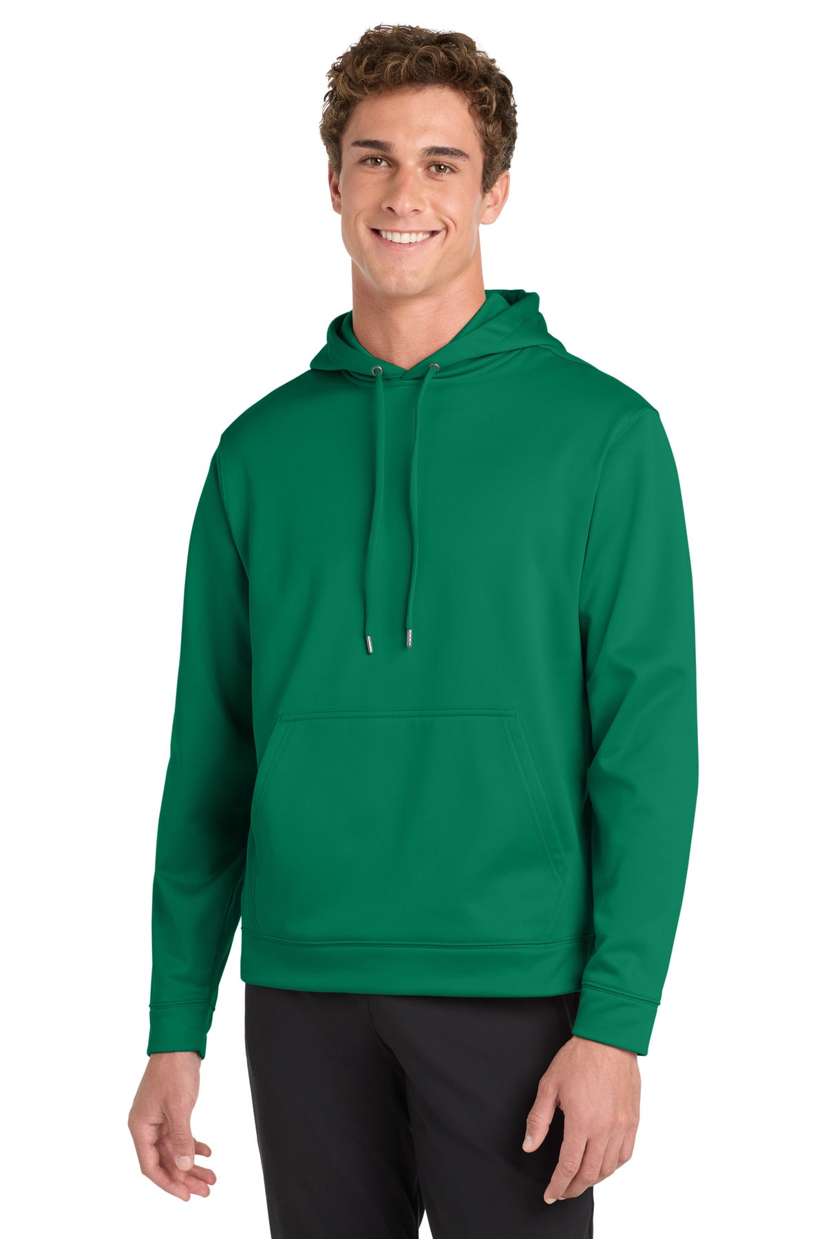 Sport-Tek Sport-Wick Fleece Hooded Pullover.  F244 in Kelly Green