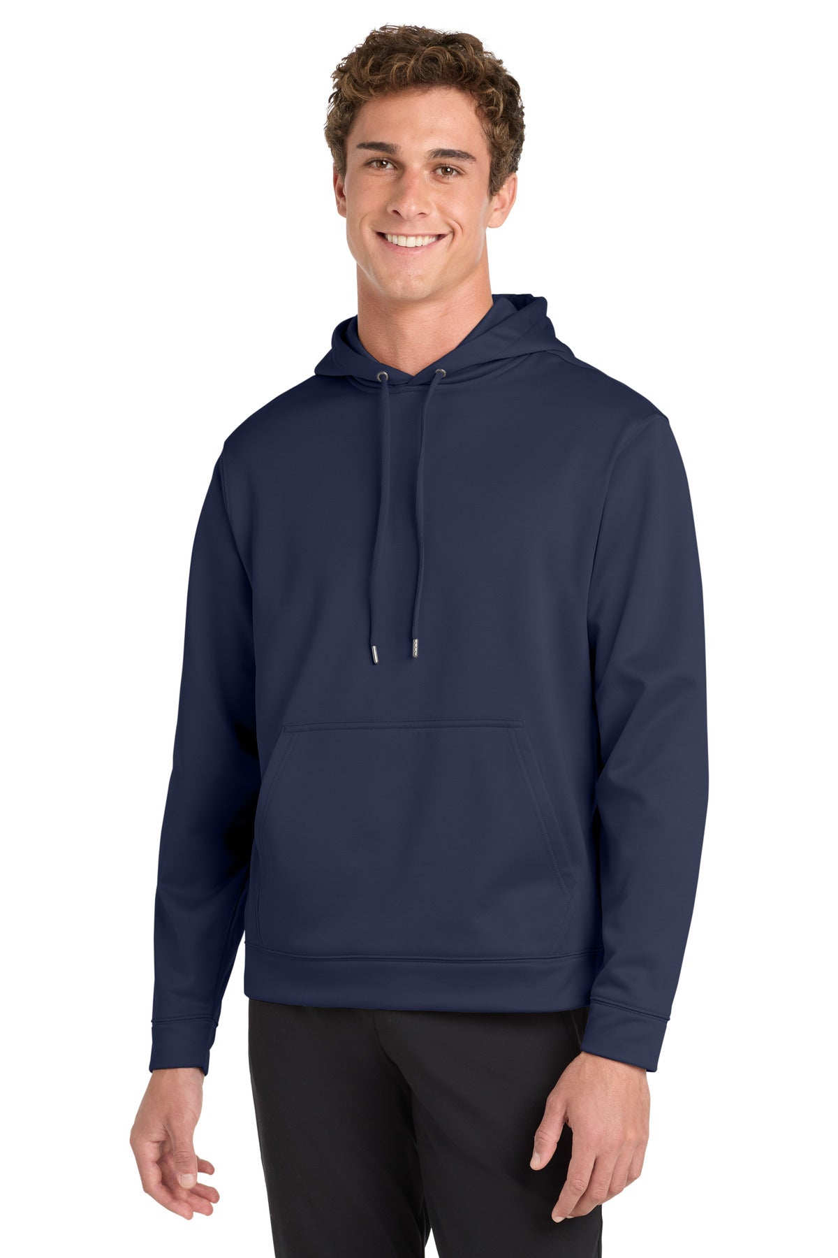 Sport-Tek Sport-Wick Fleece Hooded Pullover.  F244 in Navy