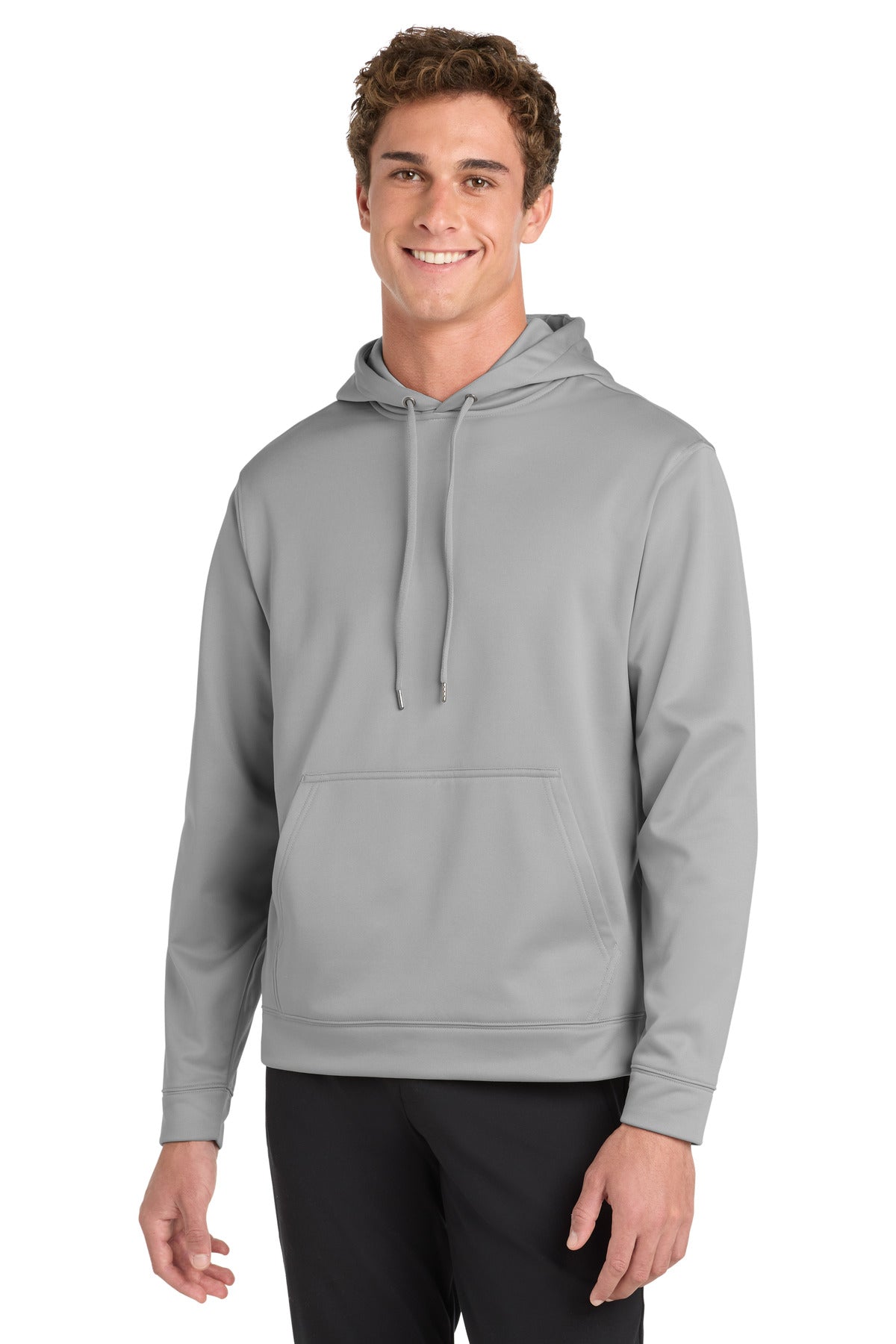 Sport-Tek Sport-Wick Fleece Hooded Pullover.  F244 in Silver