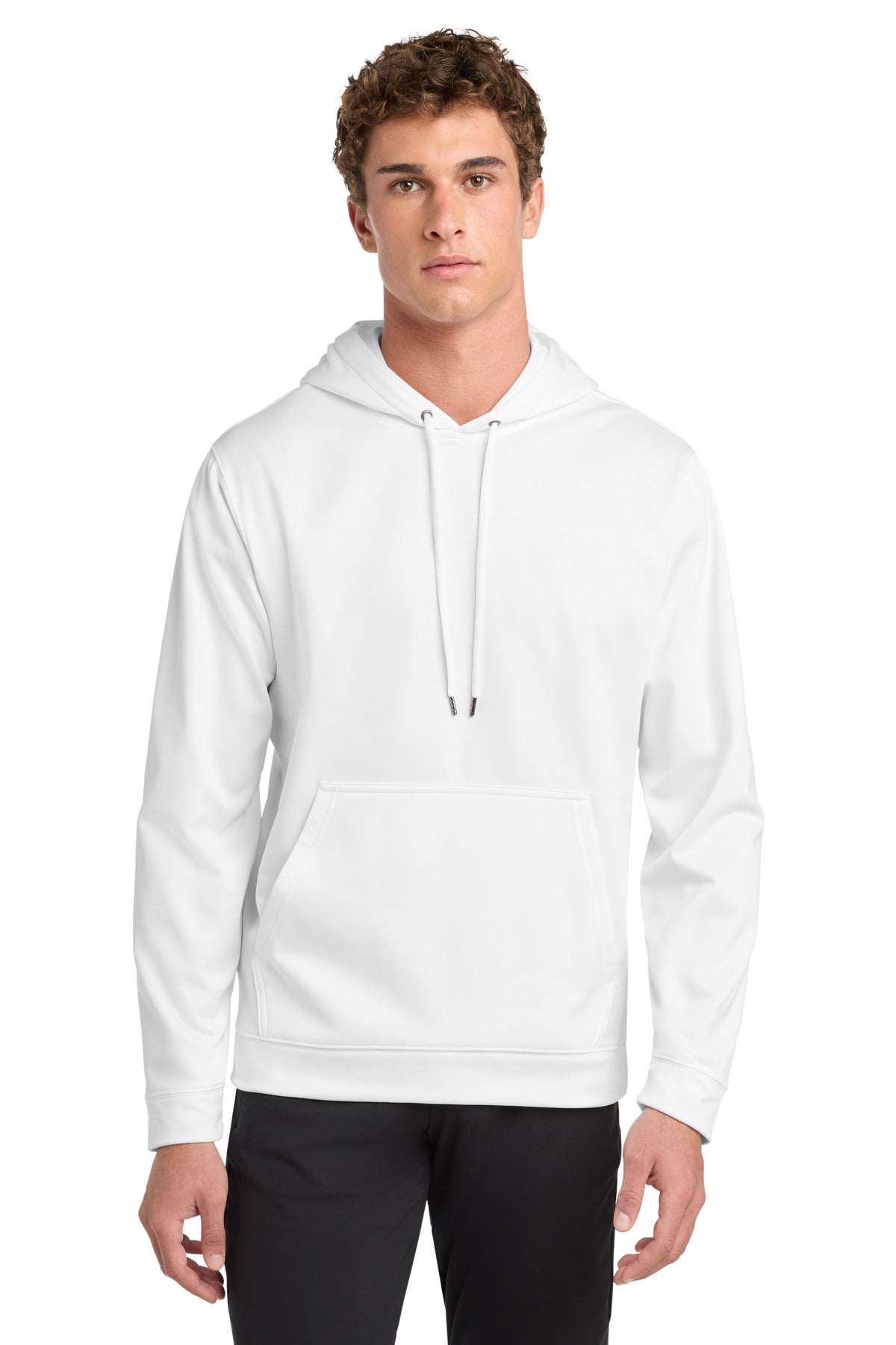 Sport-Tek Sport-Wick Fleece Hooded Pullover.  F244 in White