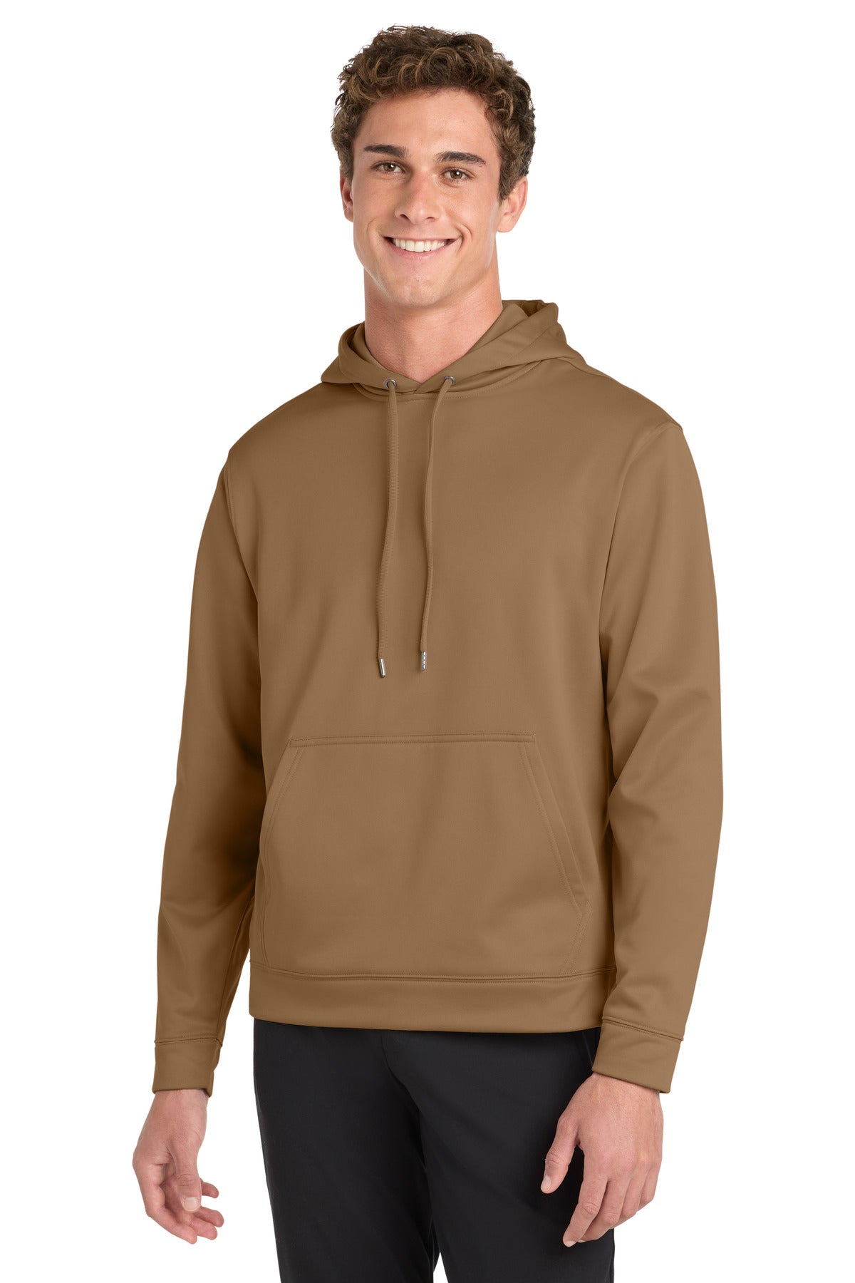 Sport-Tek Sport-Wick Fleece Hooded Pullover.  F244 in Woodland Brown