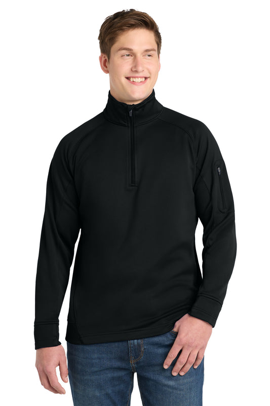 Sport-Tek Tech Fleece 1/4-Zip Pullover. F247 in Black