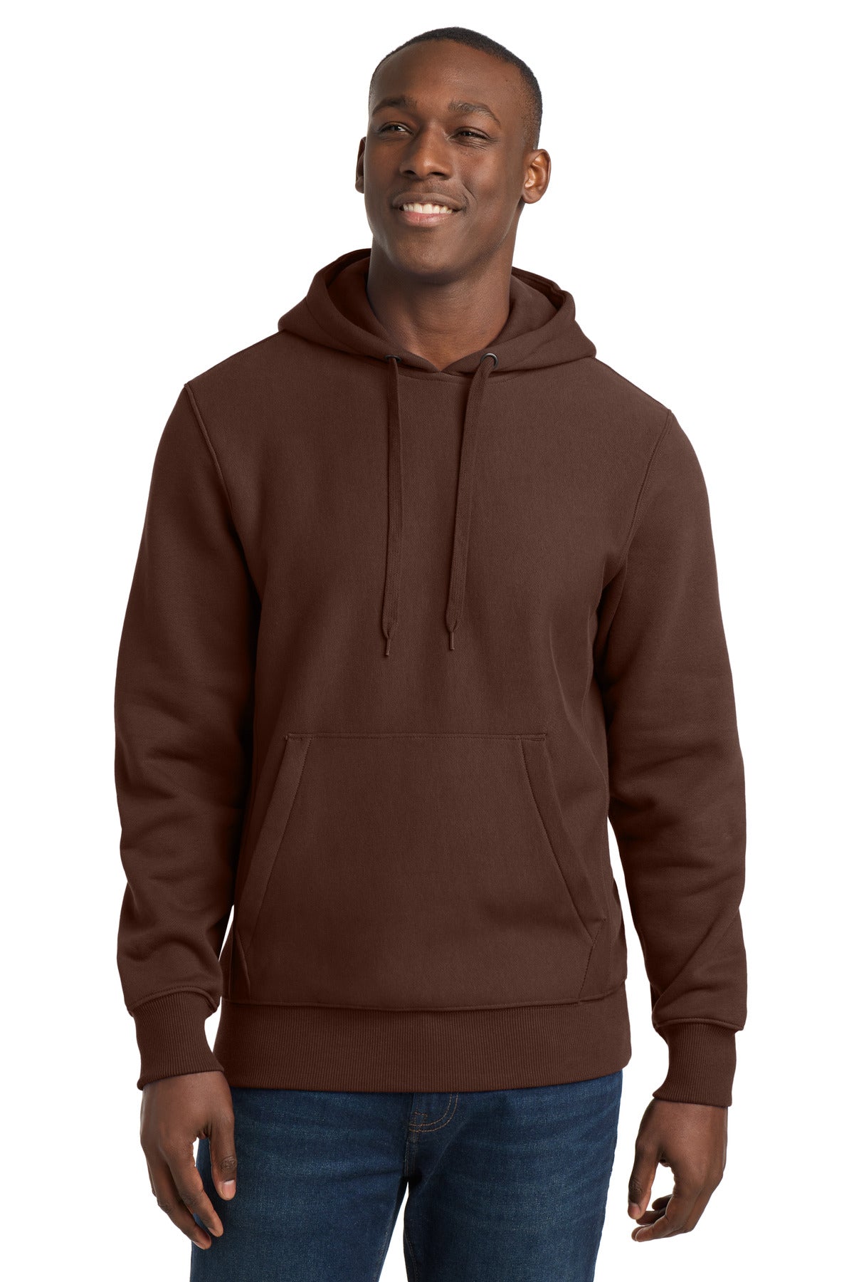 Sport-Tek Super Heavyweight Pullover Hooded Sweatshirt.  F281 in Brown