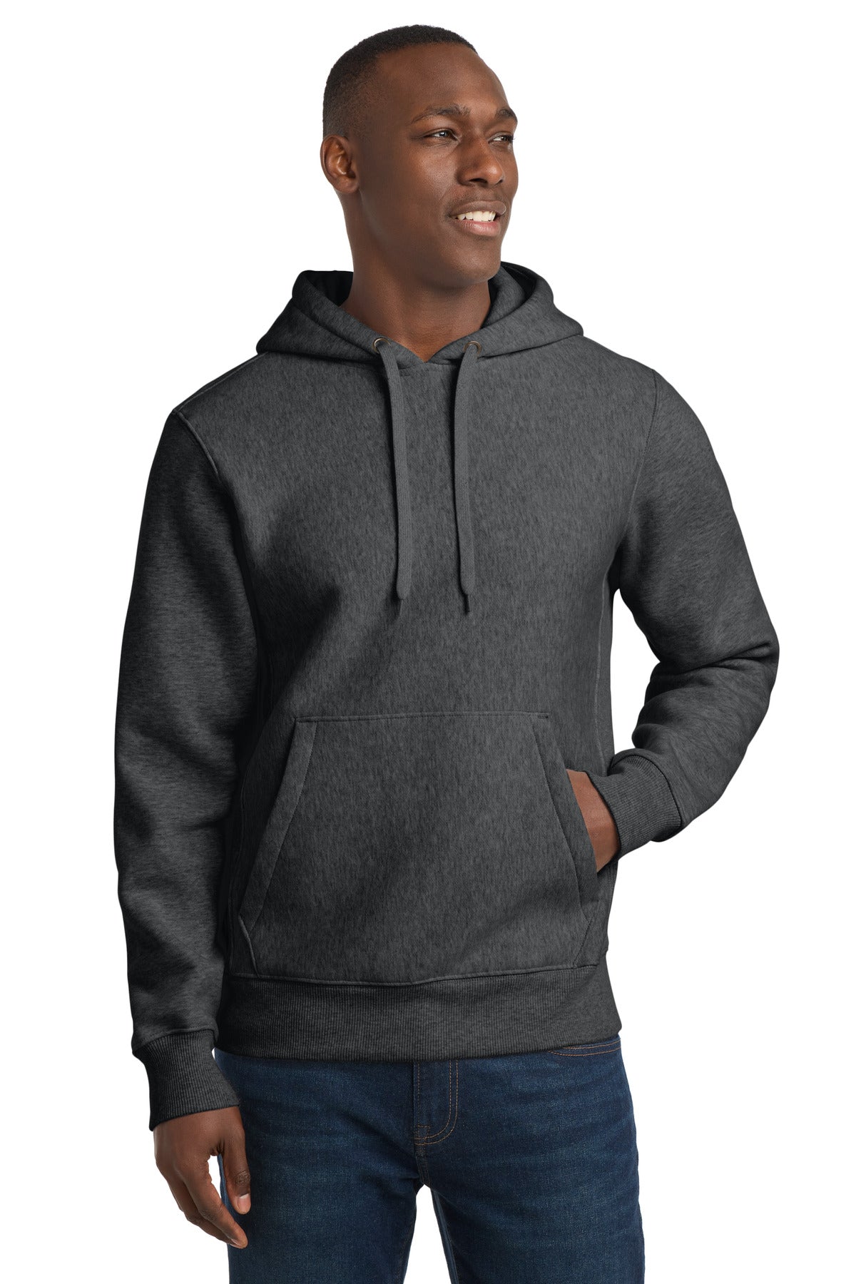 Sport-Tek Super Heavyweight Pullover Hooded Sweatshirt.  F281 in Graphite Heather