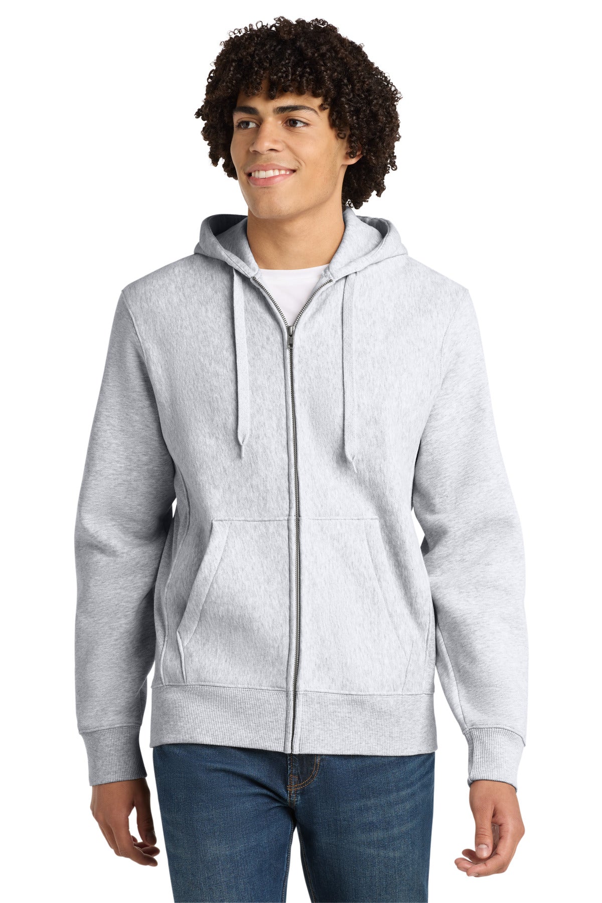 Sport-Tek Super Heavyweight Full-Zip Hooded Sweatshirt.  F282 in Athletic Heather