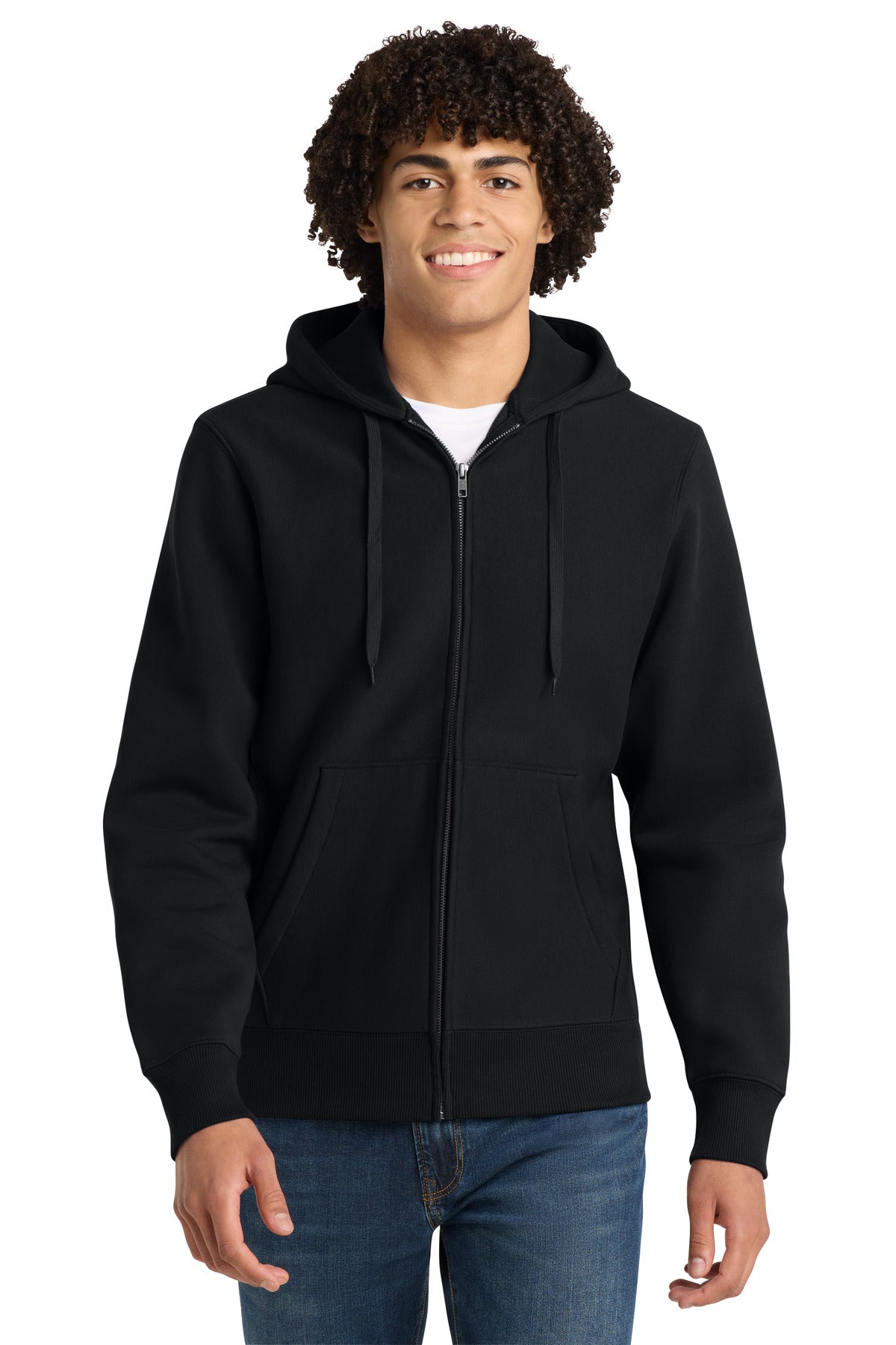 Sport-Tek Super Heavyweight Full-Zip Hooded Sweatshirt.  F282 in Black