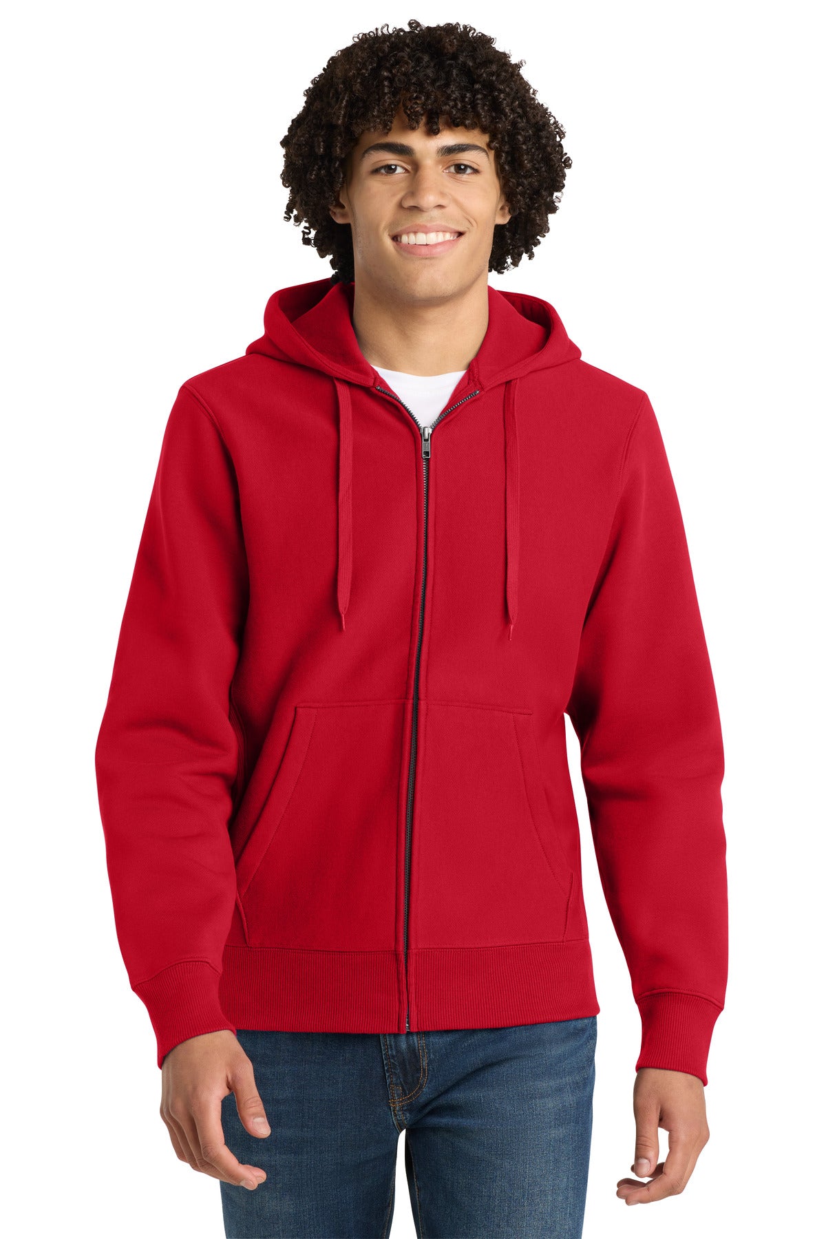 Sport-Tek Super Heavyweight Full-Zip Hooded Sweatshirt.  F282 in Red