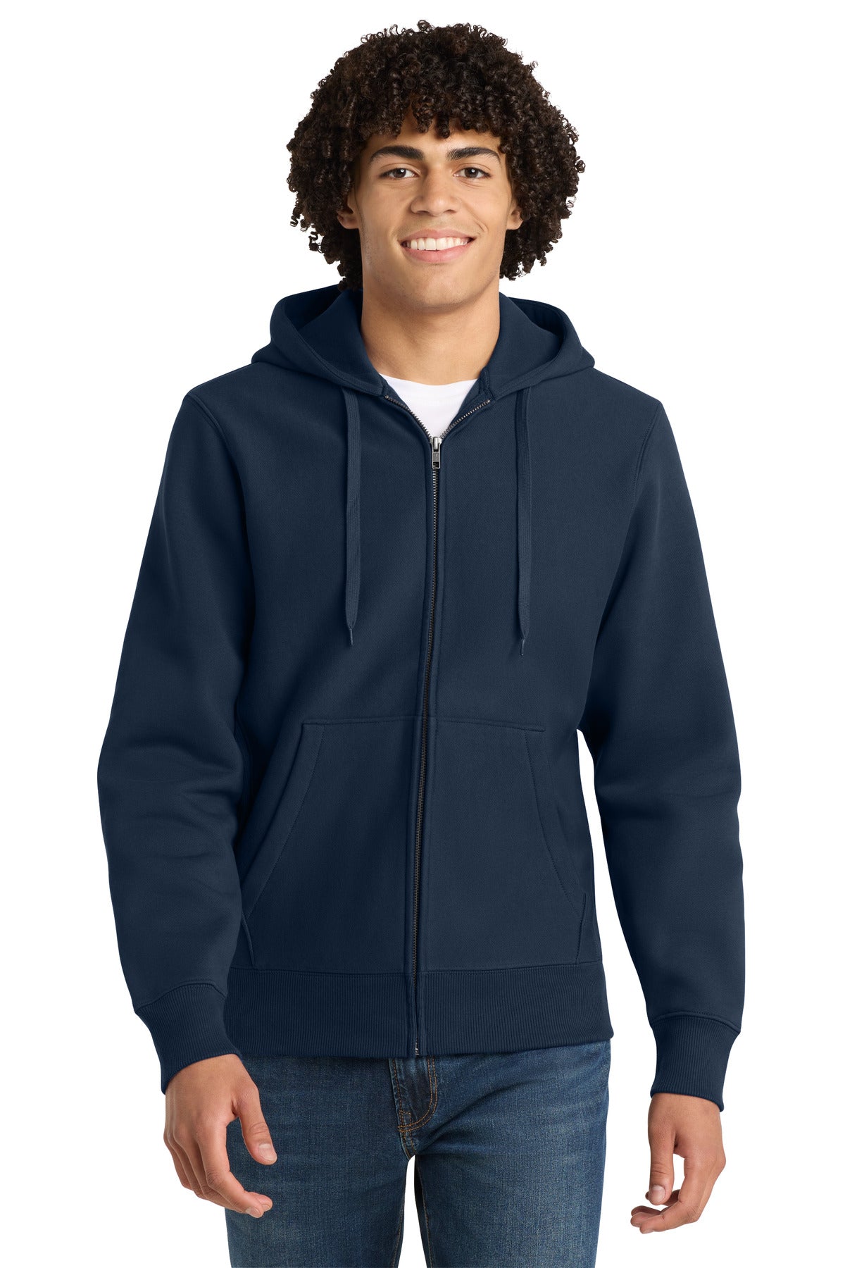 Sport-Tek Super Heavyweight Full-Zip Hooded Sweatshirt.  F282 in True Navy