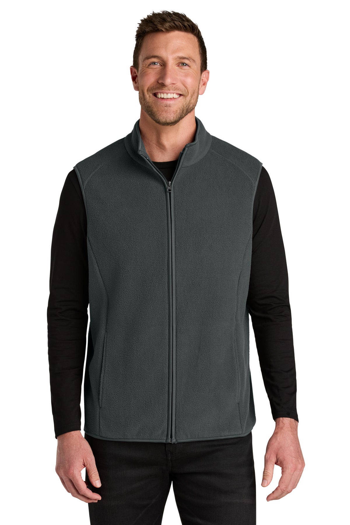Port Authority C-FREE Fleece Vest F702 in Grey Steel