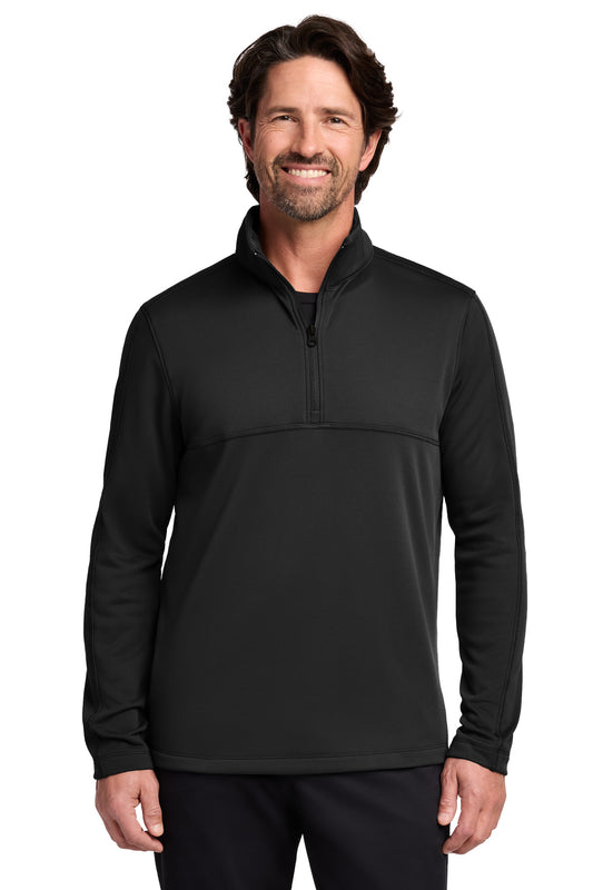 Port Authority Smooth Fleece 1/4-Zip F804 in Deep Black