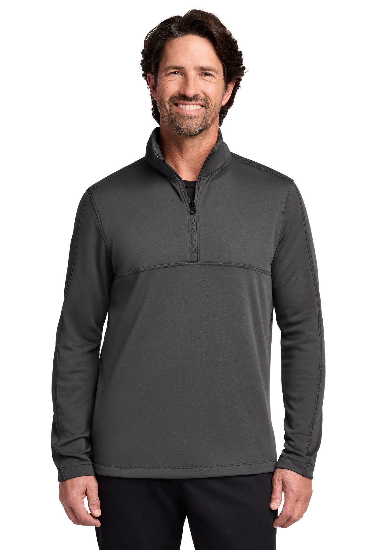 Port Authority Smooth Fleece 1/4-Zip F804 in Graphite
