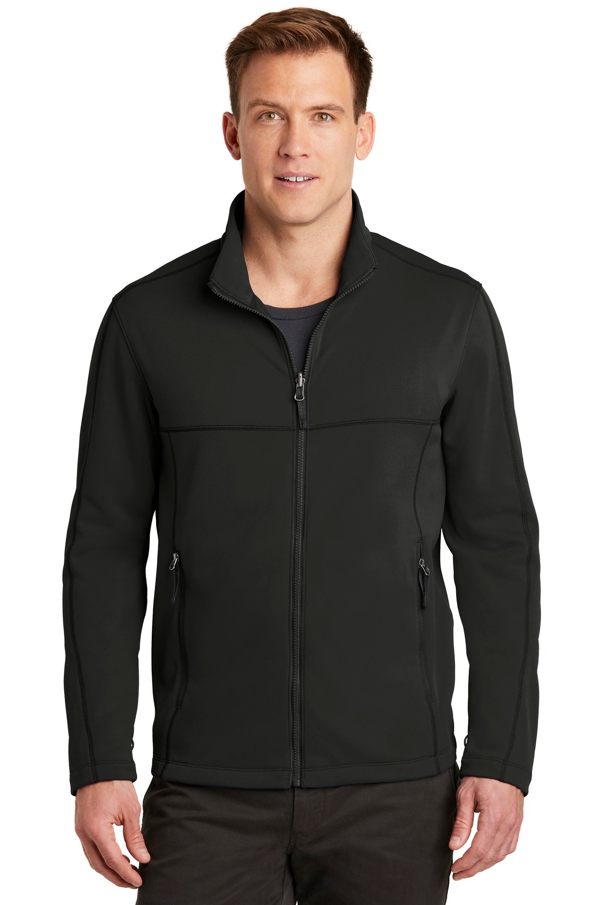Port Authority  Collective Smooth Fleece Jacket. F904 in Deep Black