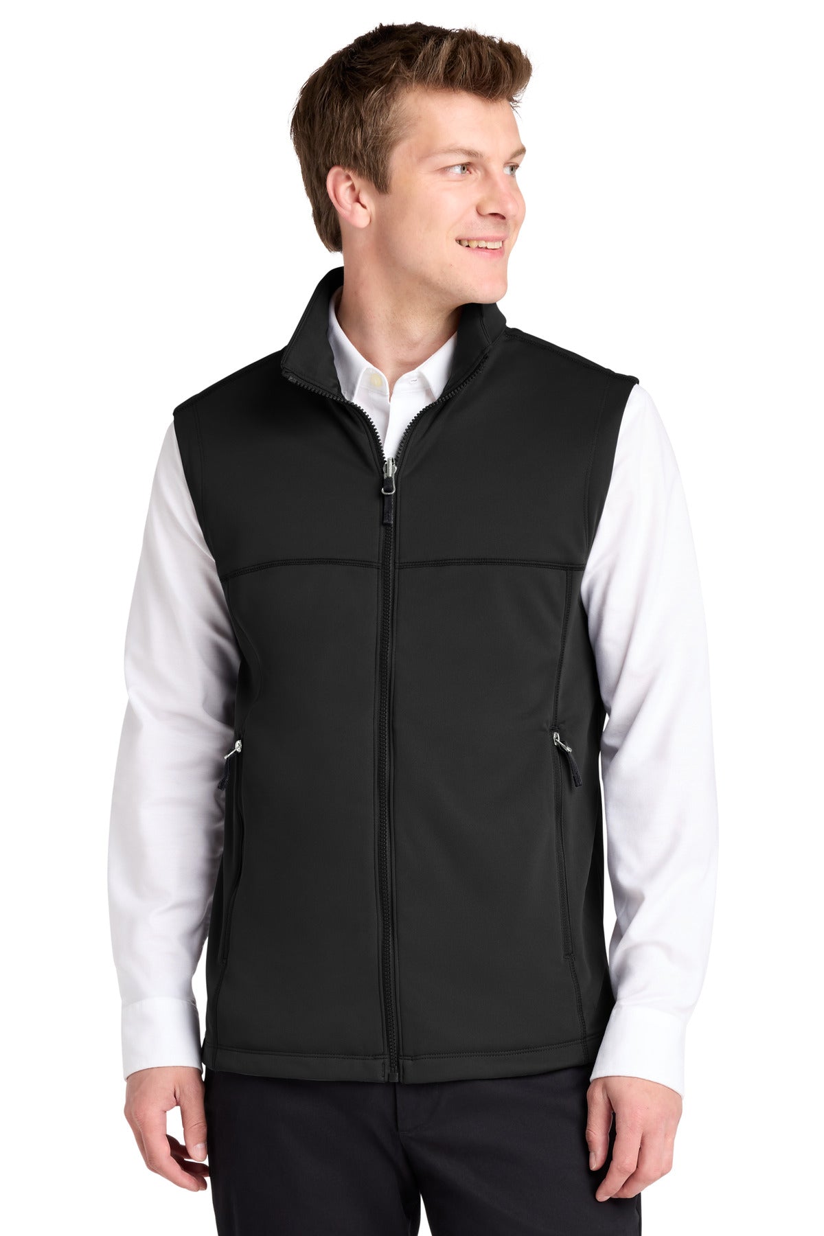 Port Authority Collective Smooth Fleece Vest F906 in Deep Black