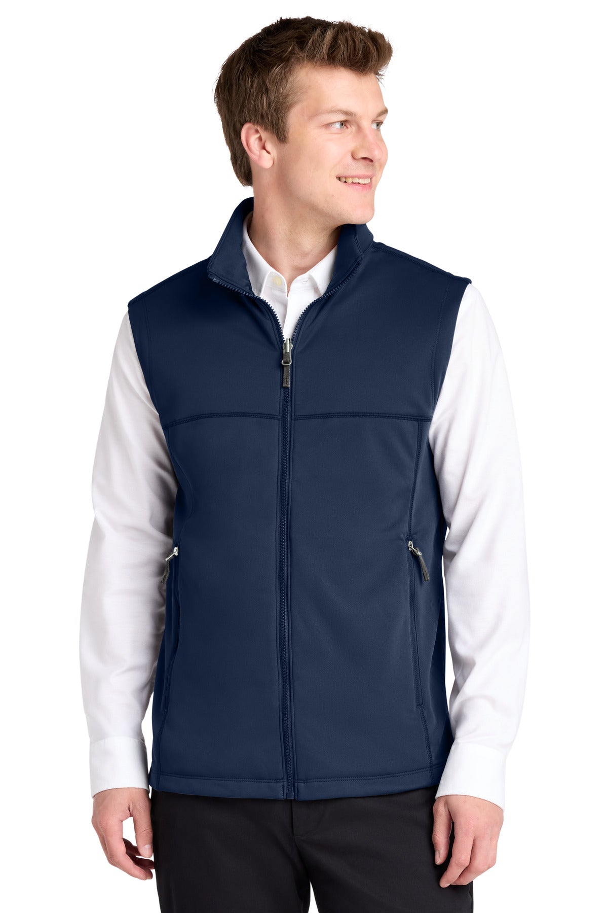 Port Authority Collective Smooth Fleece Vest F906 in River Blue Navy