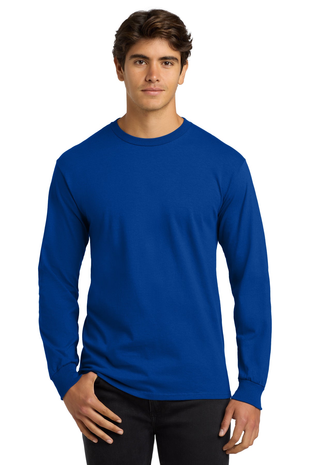 Gildan - Ultra Cotton 100% US Cotton Long Sleeve T-Shirt.  G2400 in Royal