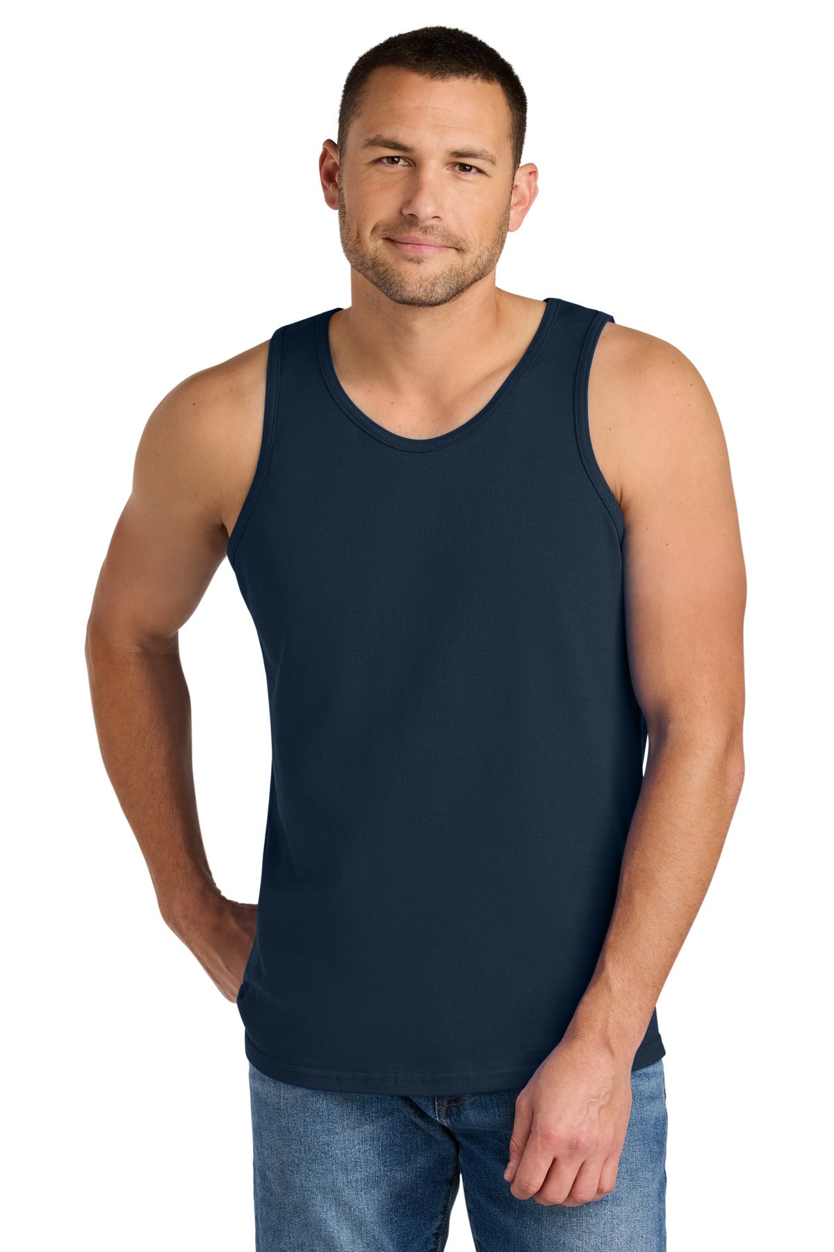 Gildan Heavy Cotton Tank Top. G5200 in Navy