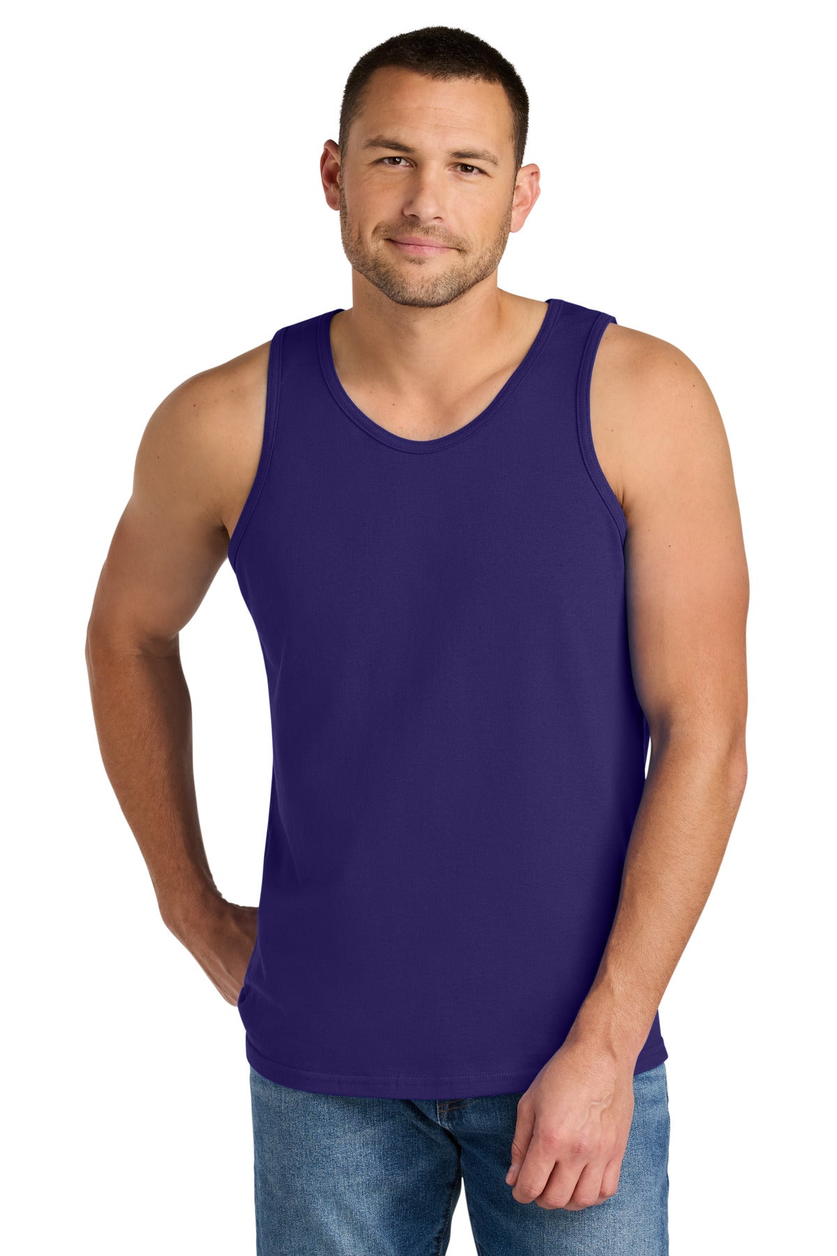 Gildan Heavy Cotton Tank Top. G5200 in Purple