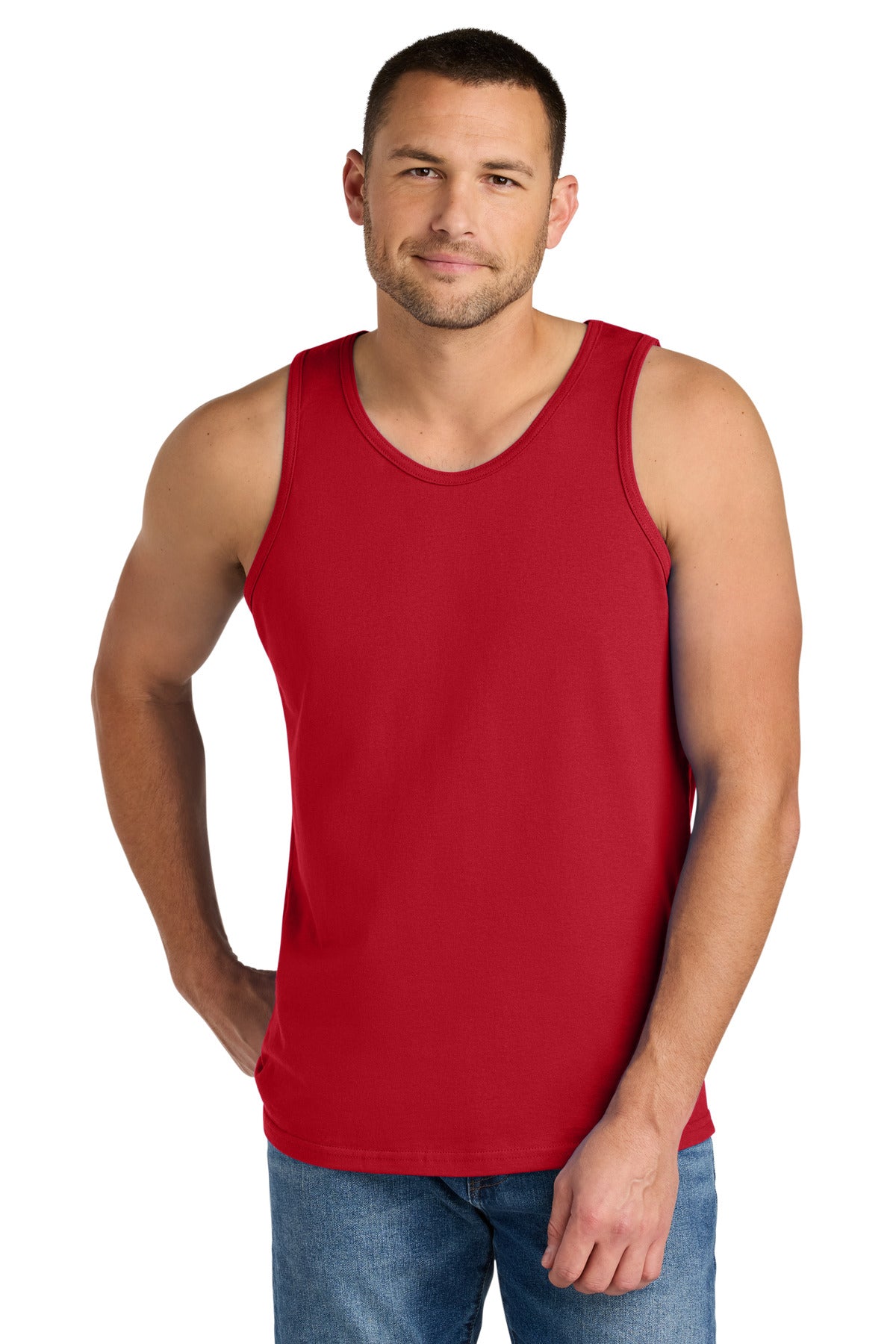 Gildan Heavy Cotton Tank Top. G5200 in Red