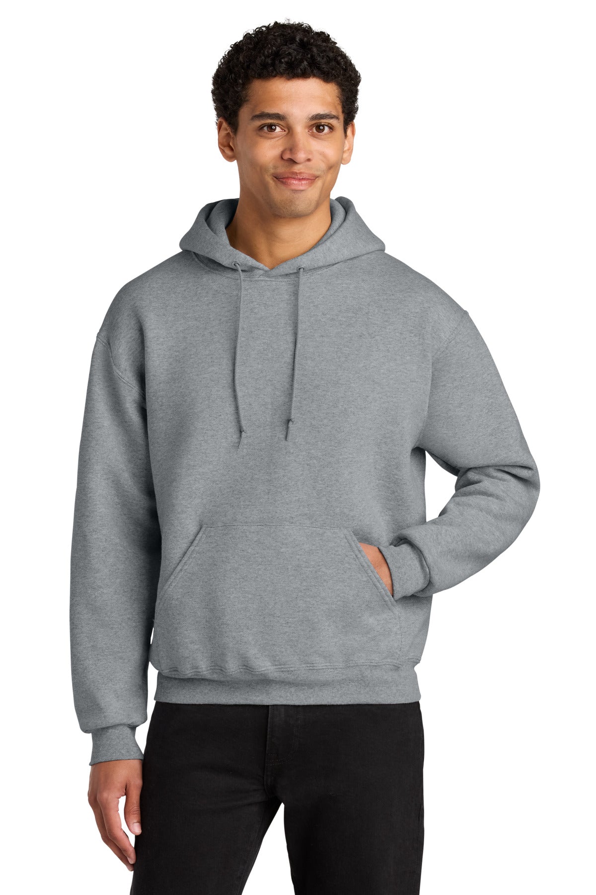 Jerzees Rugged Unisex Hooded Sweatshirt H12M in Athletic Heather